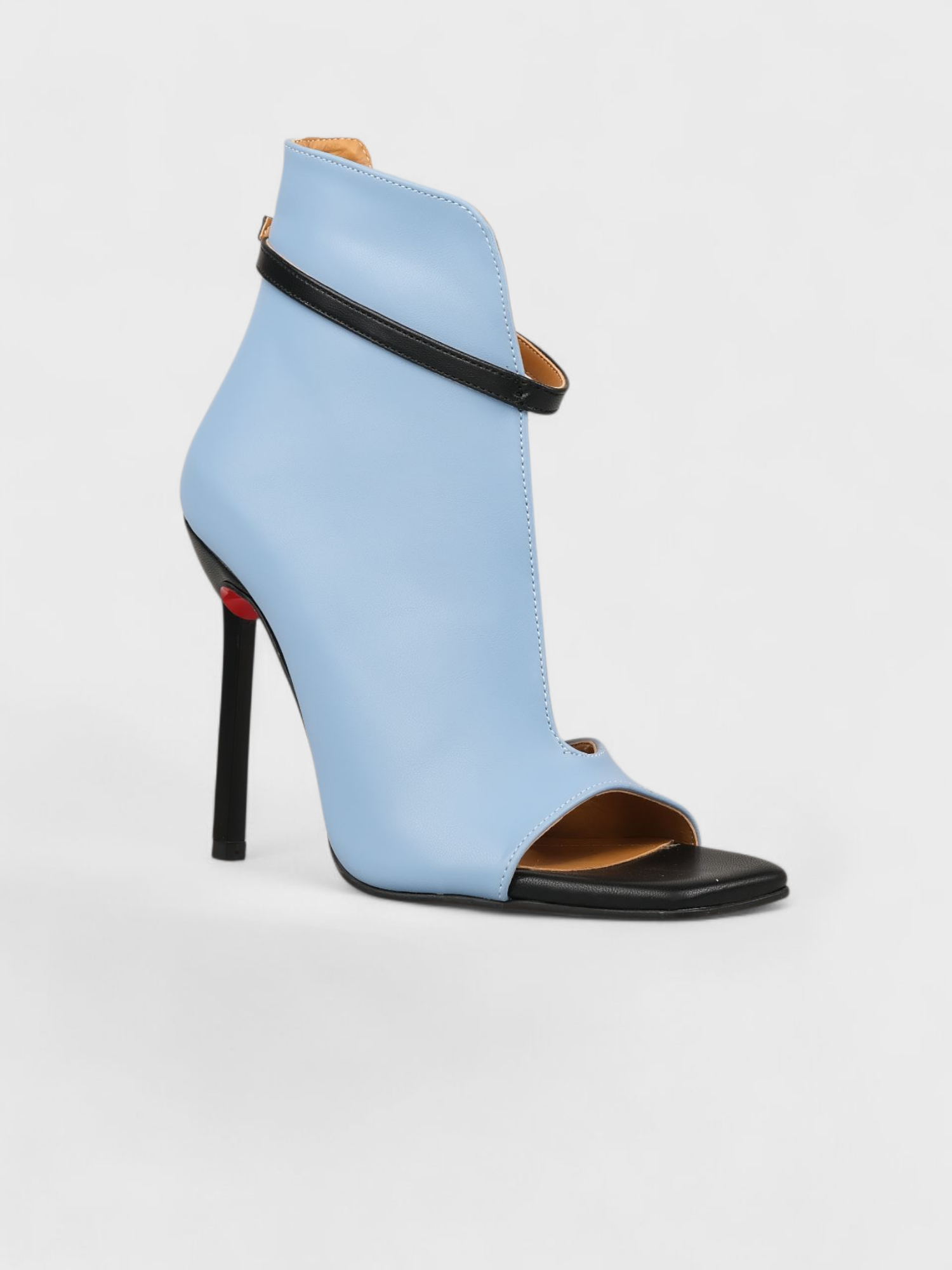 Kadın Yazlık 11cm İnceAçık Topuklu Ayakkabı - 233 2655 - Bebe Mavi