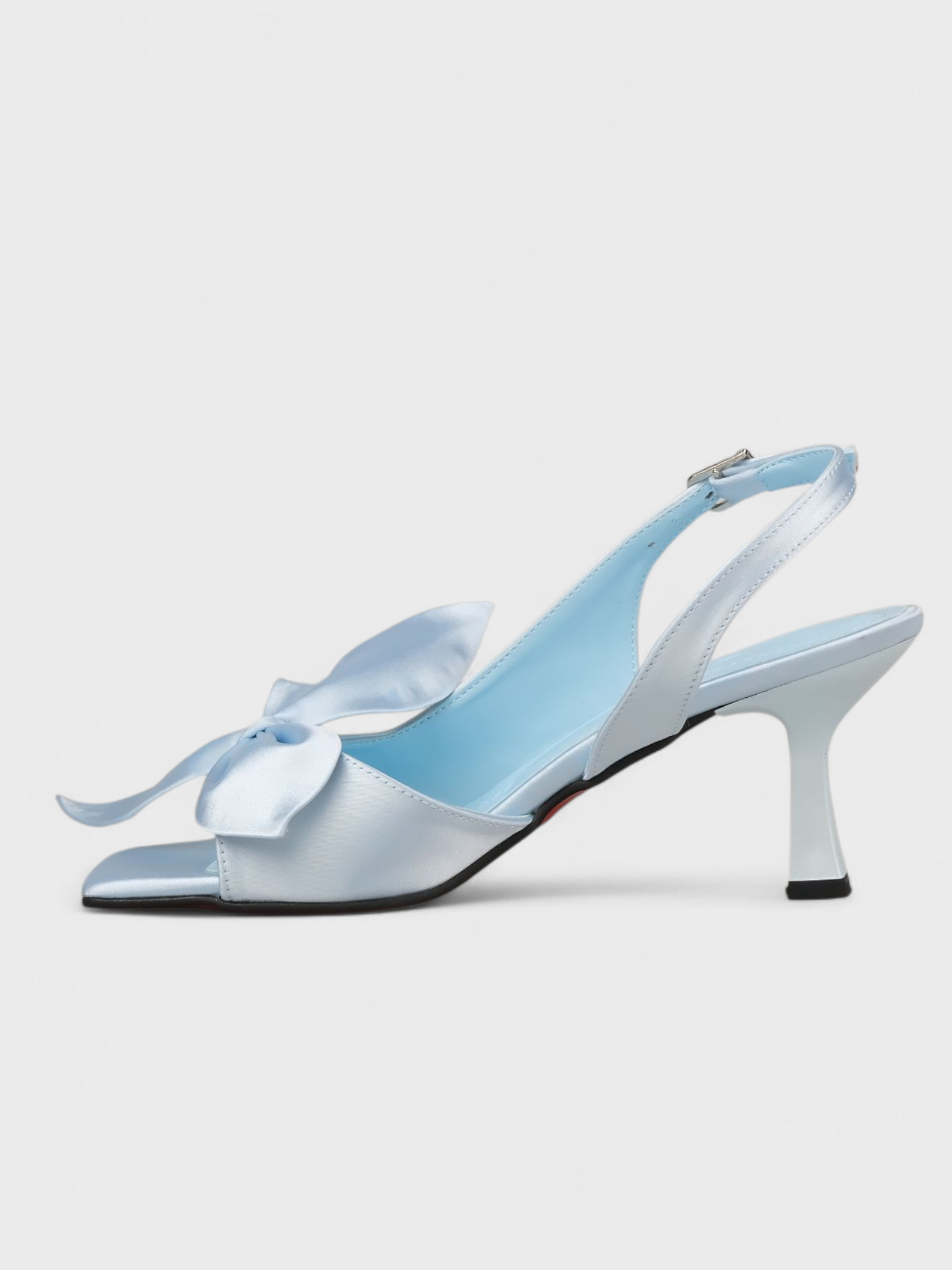 Kadın Yazlık 11cm İnceAçık Topuklu Ayakkabı - 233 2654 - Bebe Mavi Saten