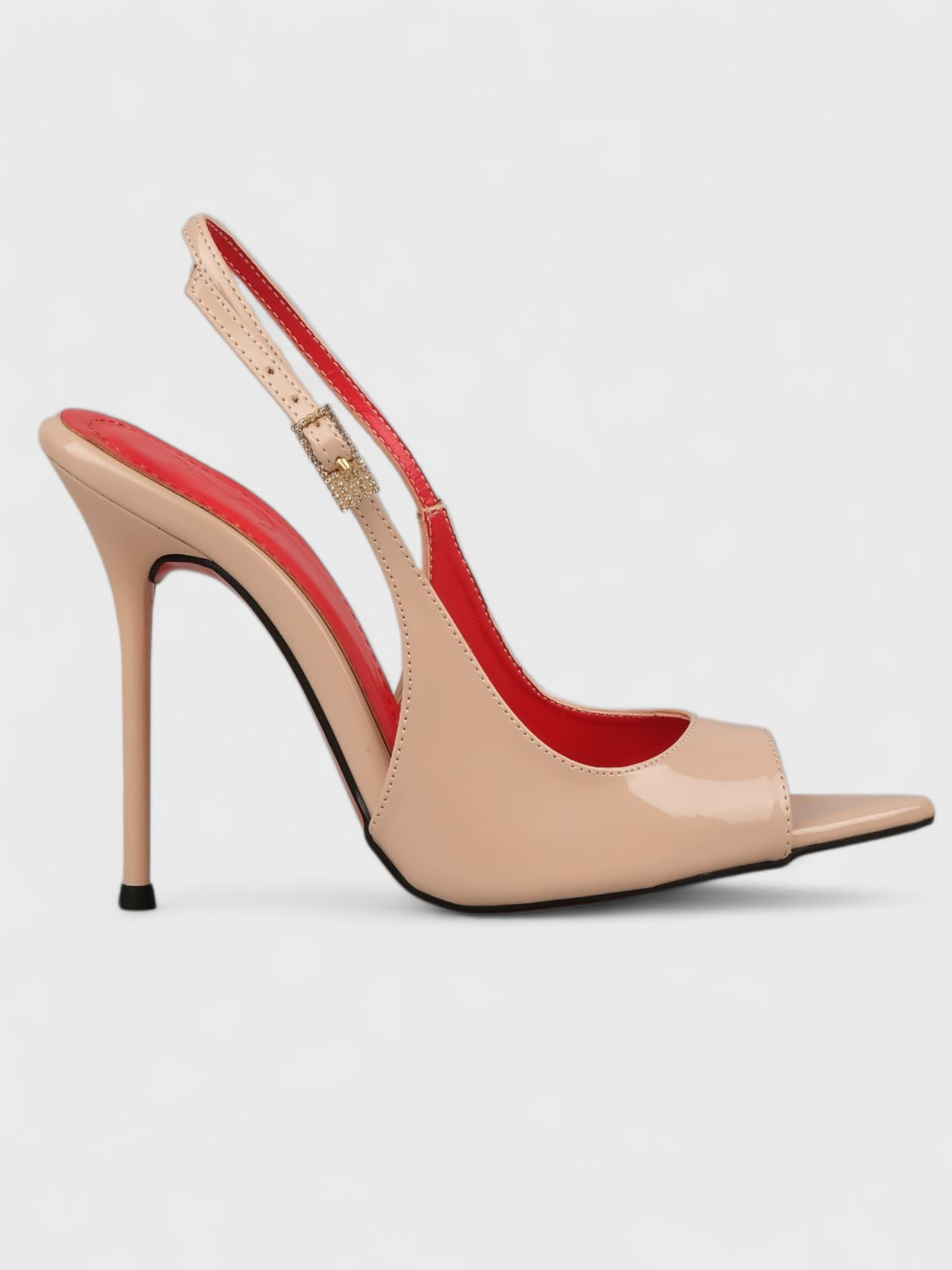 Kadın Yazlık 11cm İnceAçık Topuklu Ayakkabı - 233 2669 - Bej Rugan