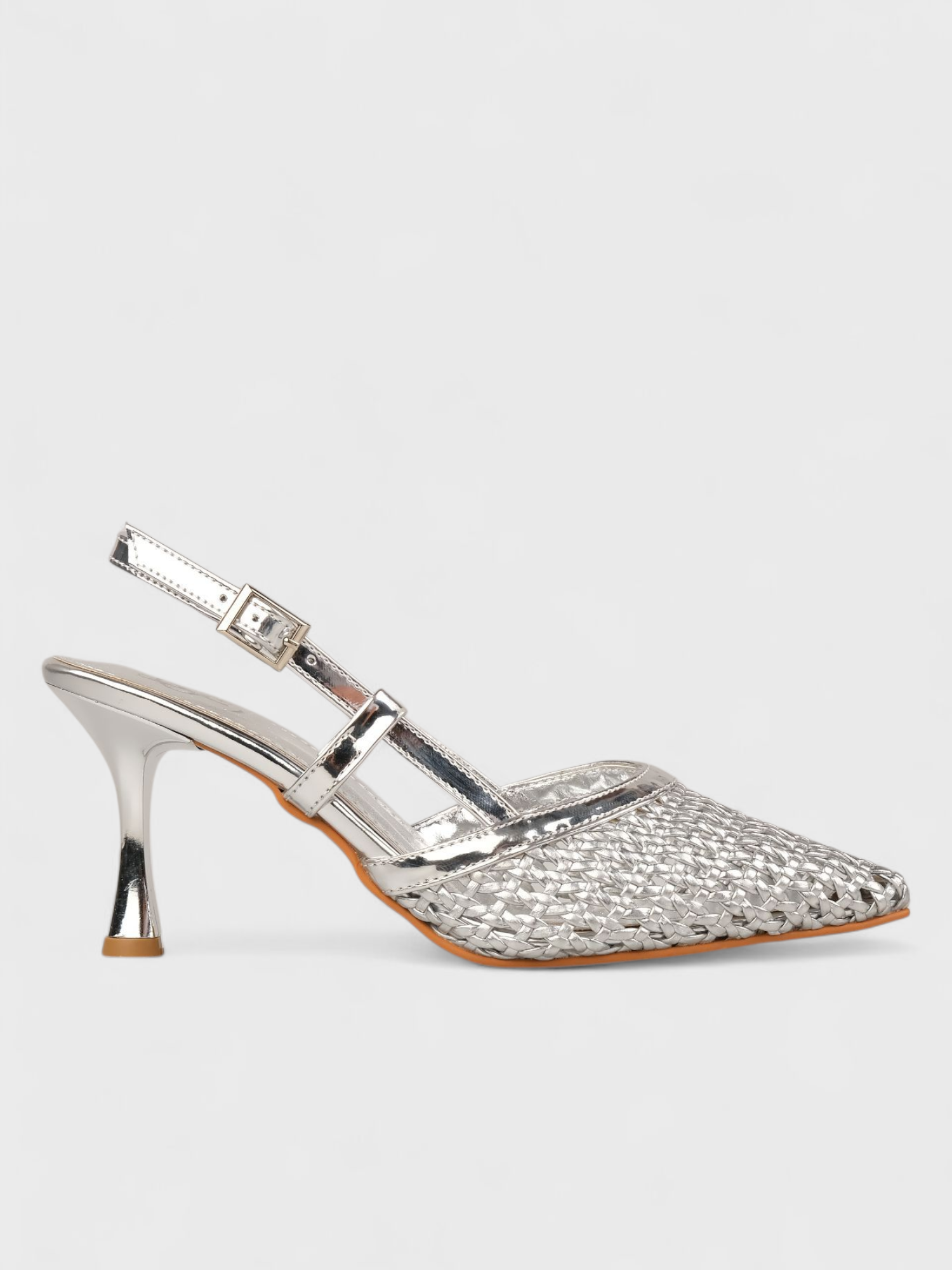 Kadın Yazlık 11cm İnceAçık Topuklu Ayakkabı - 230 3179 - Silver