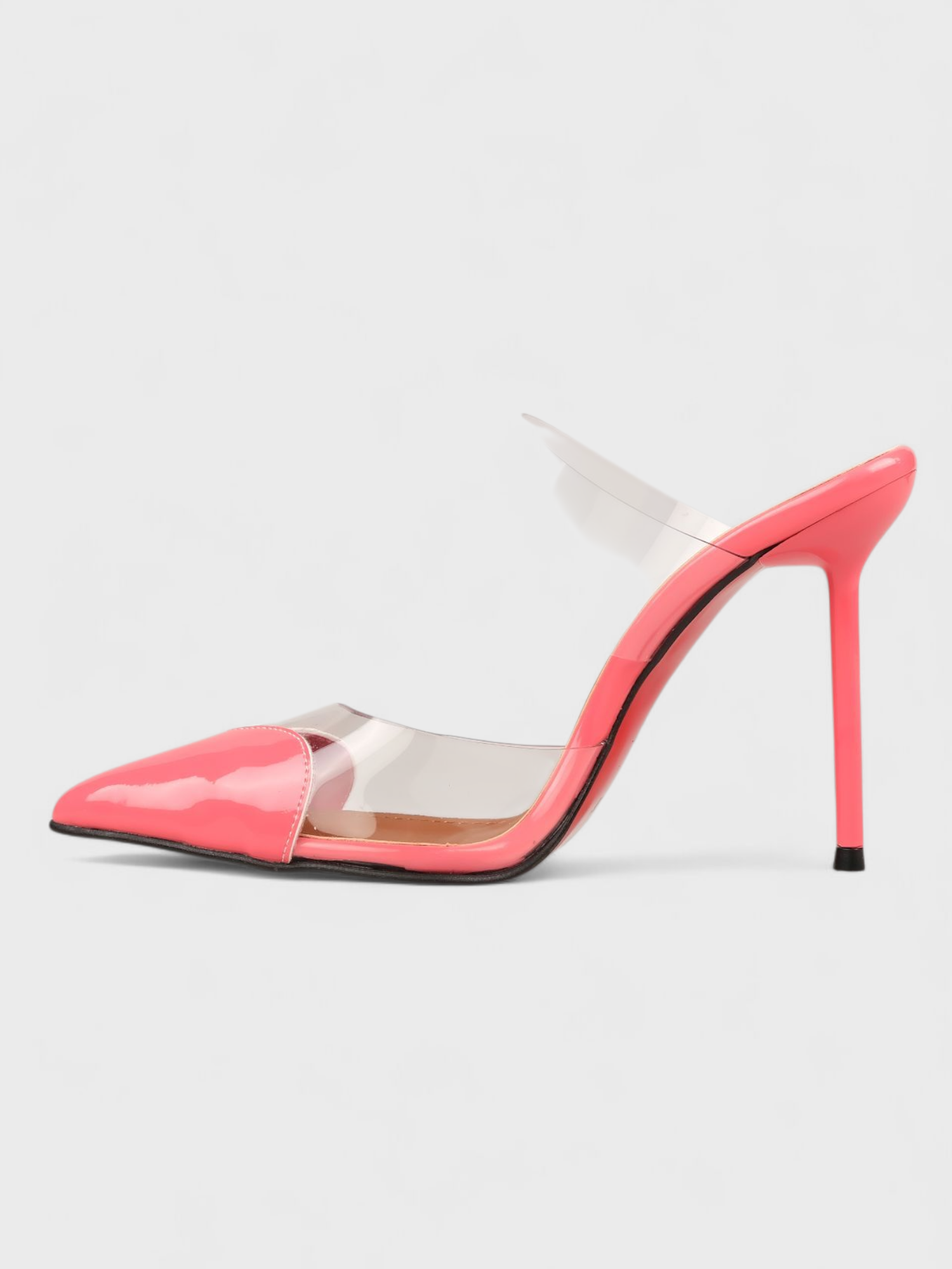 Kadın Yazlık 11cm İnceTopuklu Terlik - 233 2656 - Pembe Rugan