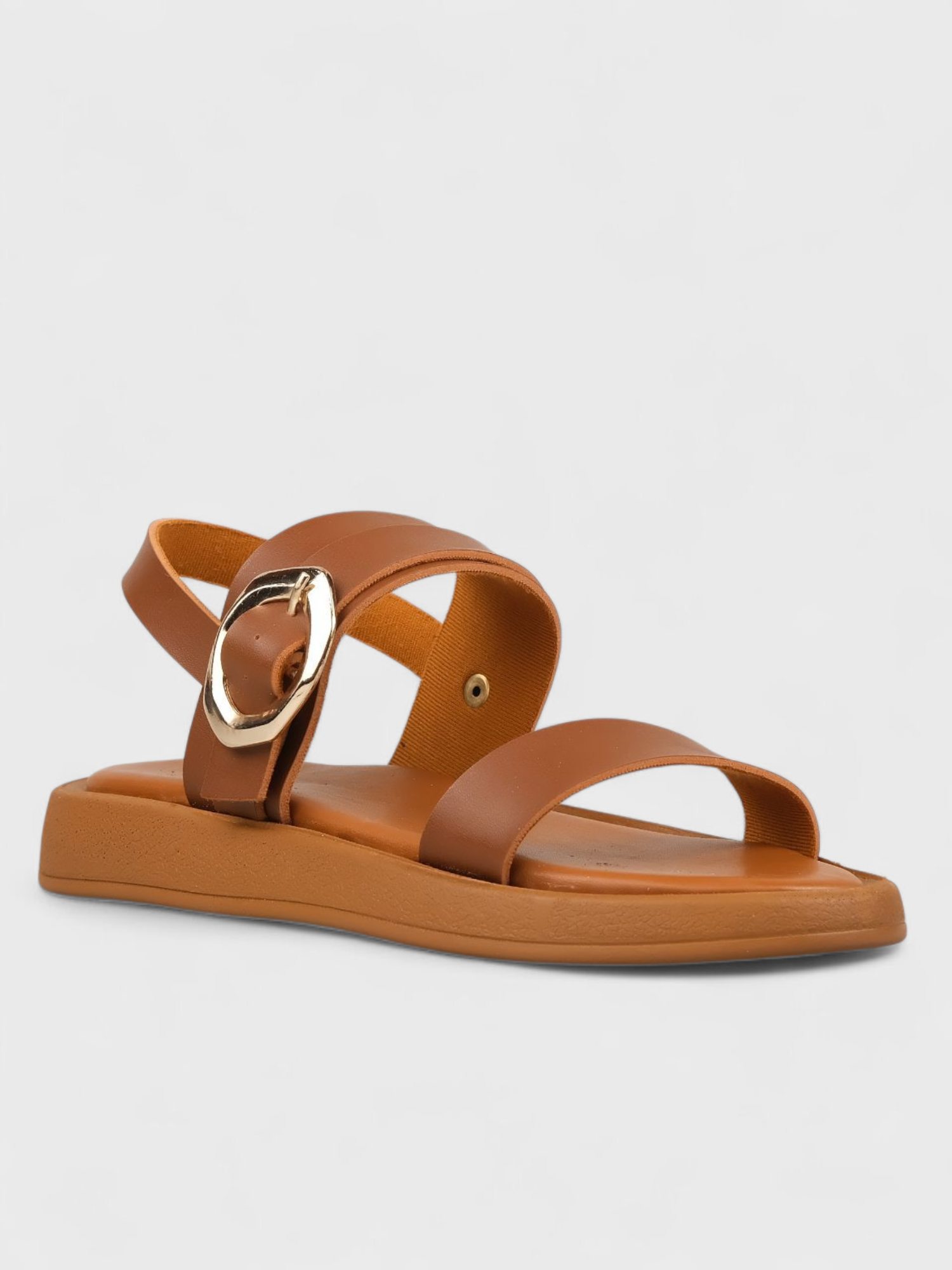 Kadın Yazlık Düz Sandalet - 230 3185 - Taba