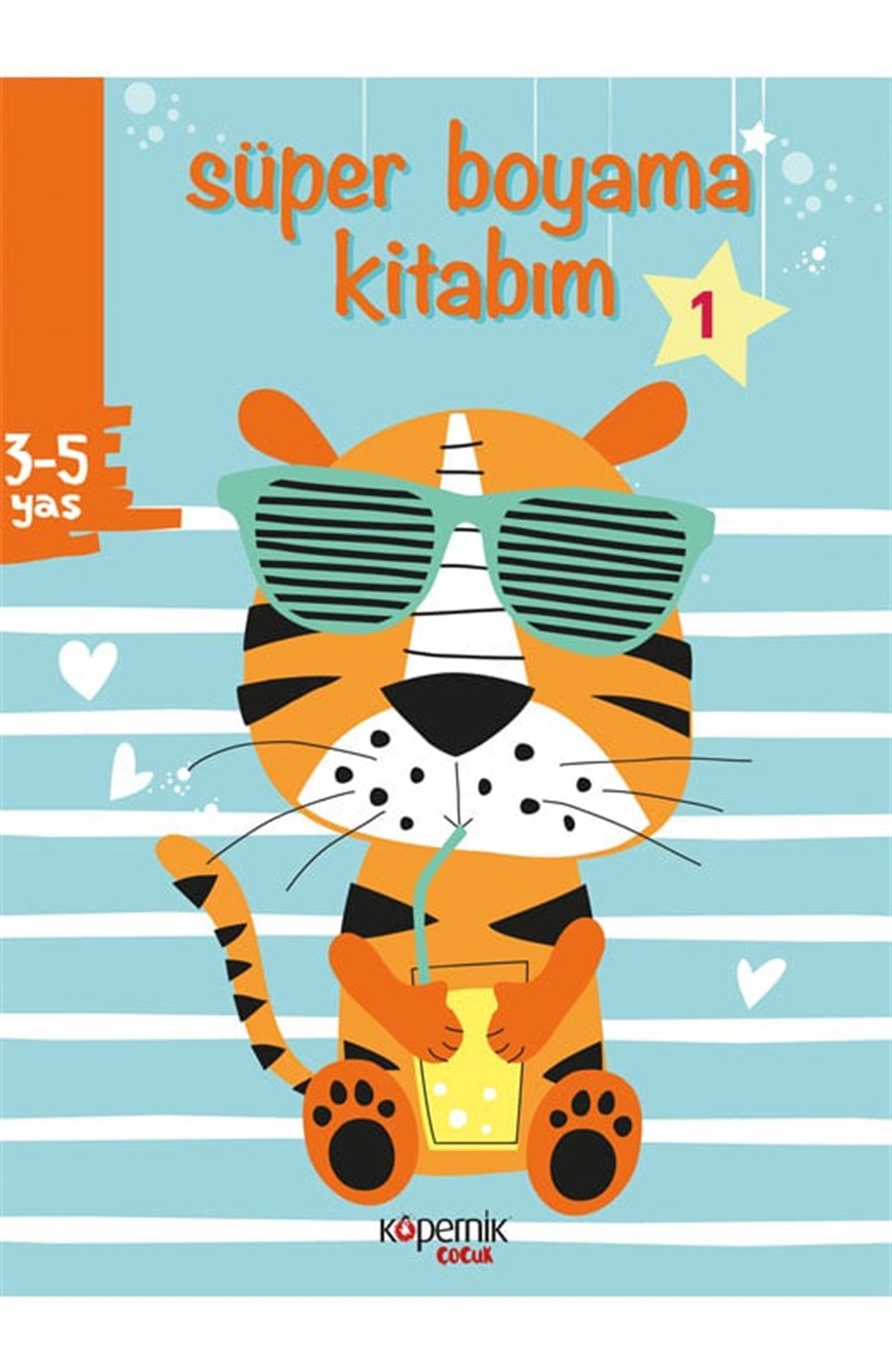 Süper Boyama Kitabım 3-5 Yaş ve Kaplan ve 1