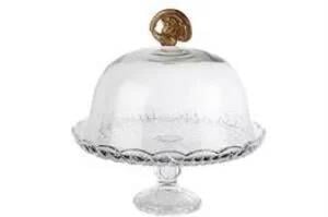 Mikasa MoorAmber Kapaklı Cam Kek Standı 31x31cm | Karabaş Home
