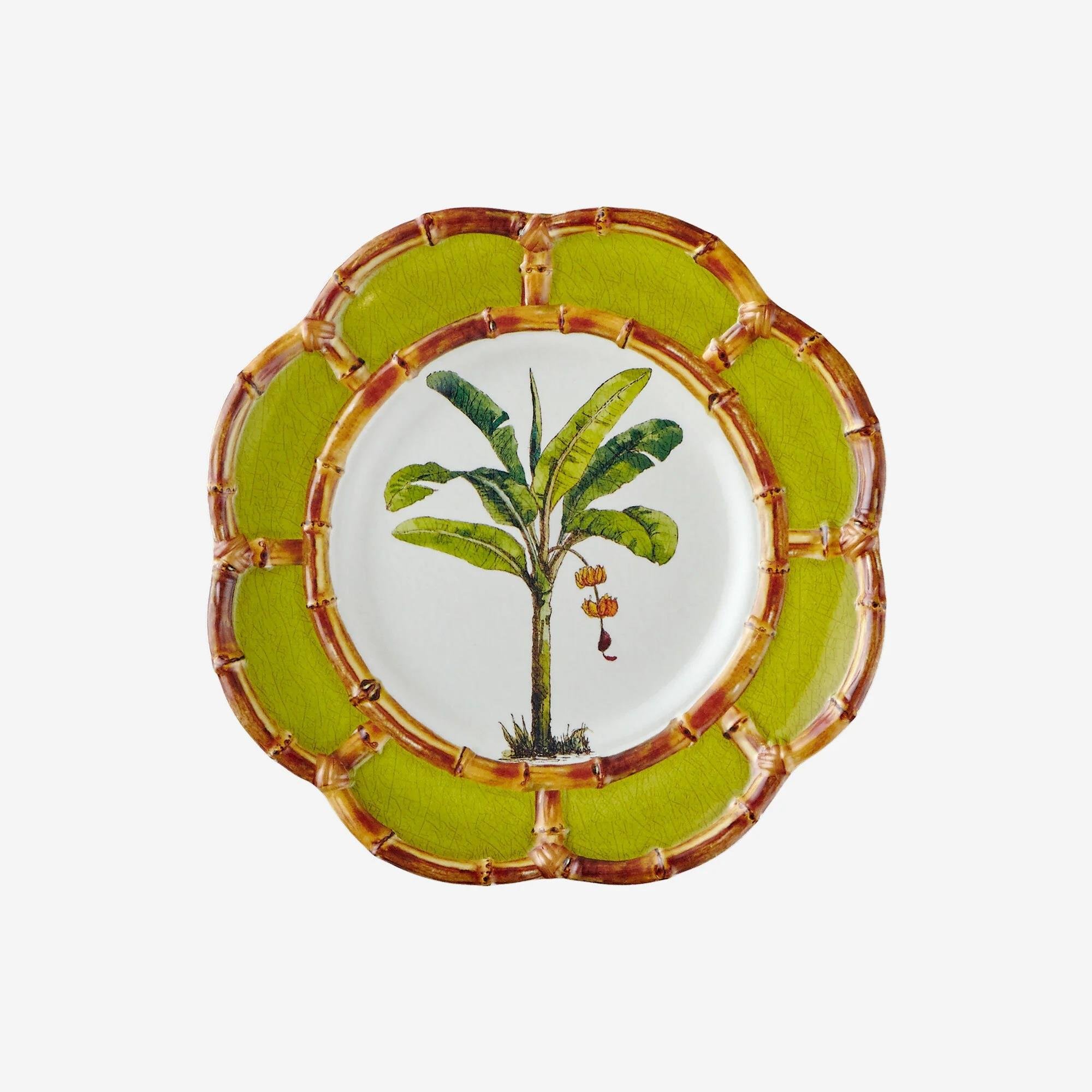 Chiara AlessiChiara Alessi Bambu Açık Yeşil - Beyaz Tabak 23cm | Karabaş Home