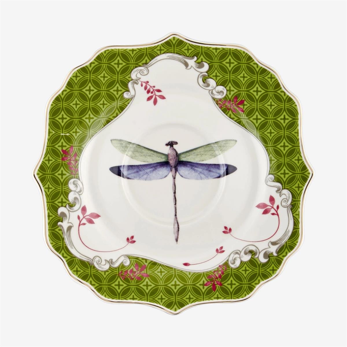 CHIARA ALESSI-CAPAL1TPGR6-Yeşil Porselen Çay Tabağı Seti 15 cm