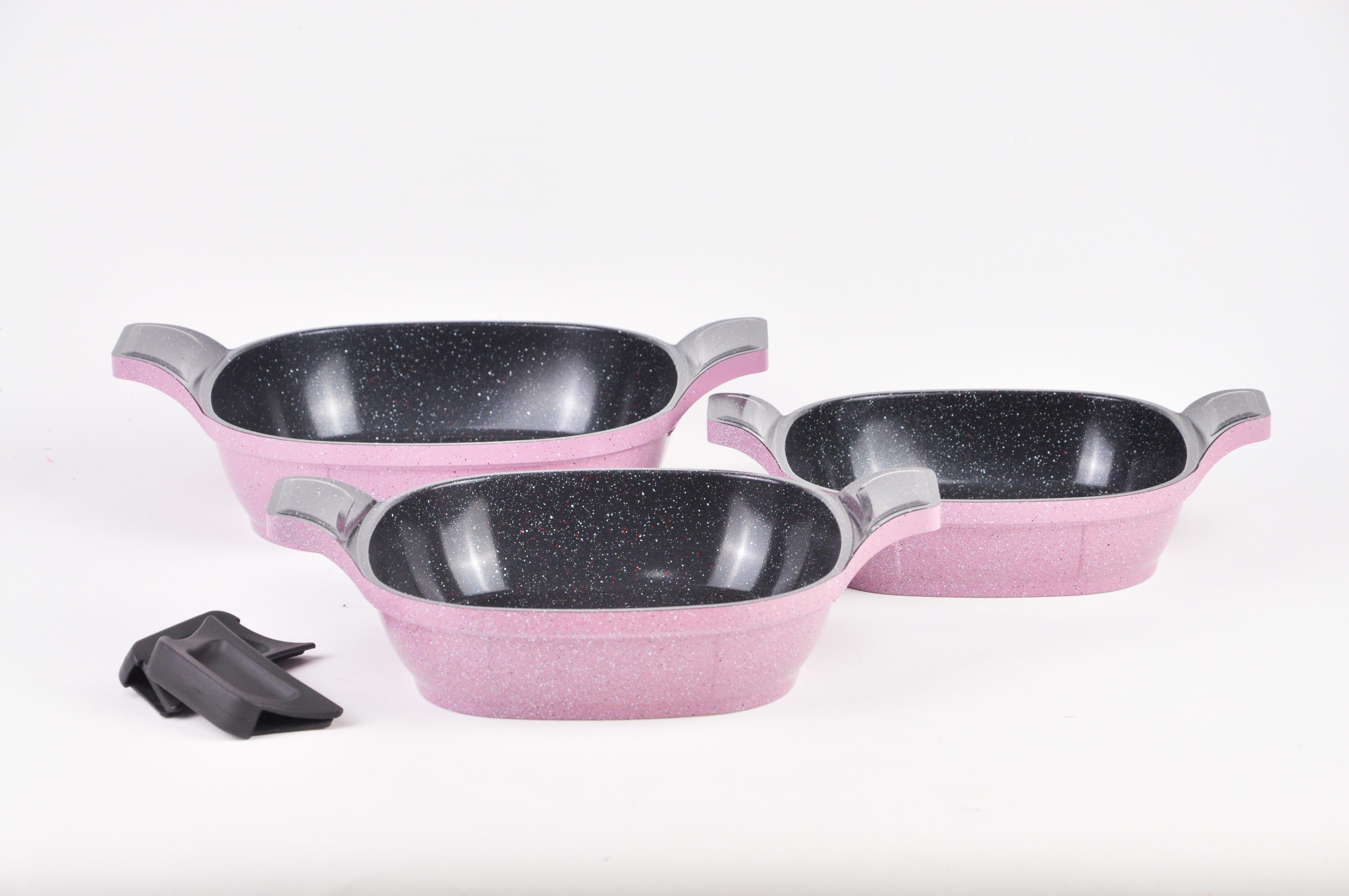 AkdenizFamos 3 Parça Kapaksız Sahan Seti-Lila | Karabaş Home
