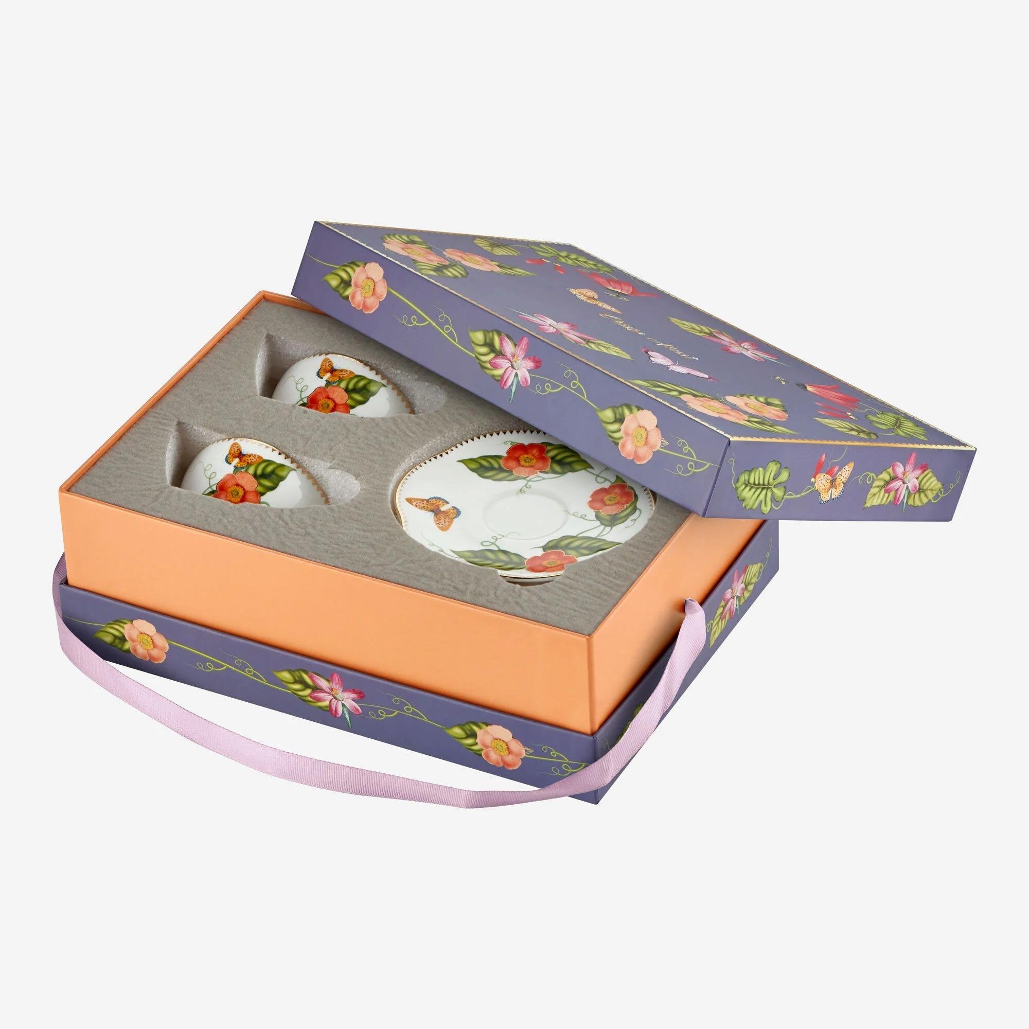 Chiara AlessiLaura Turuncu 2li Türk Kahvesi Fincan Seti | Karabaş Home
