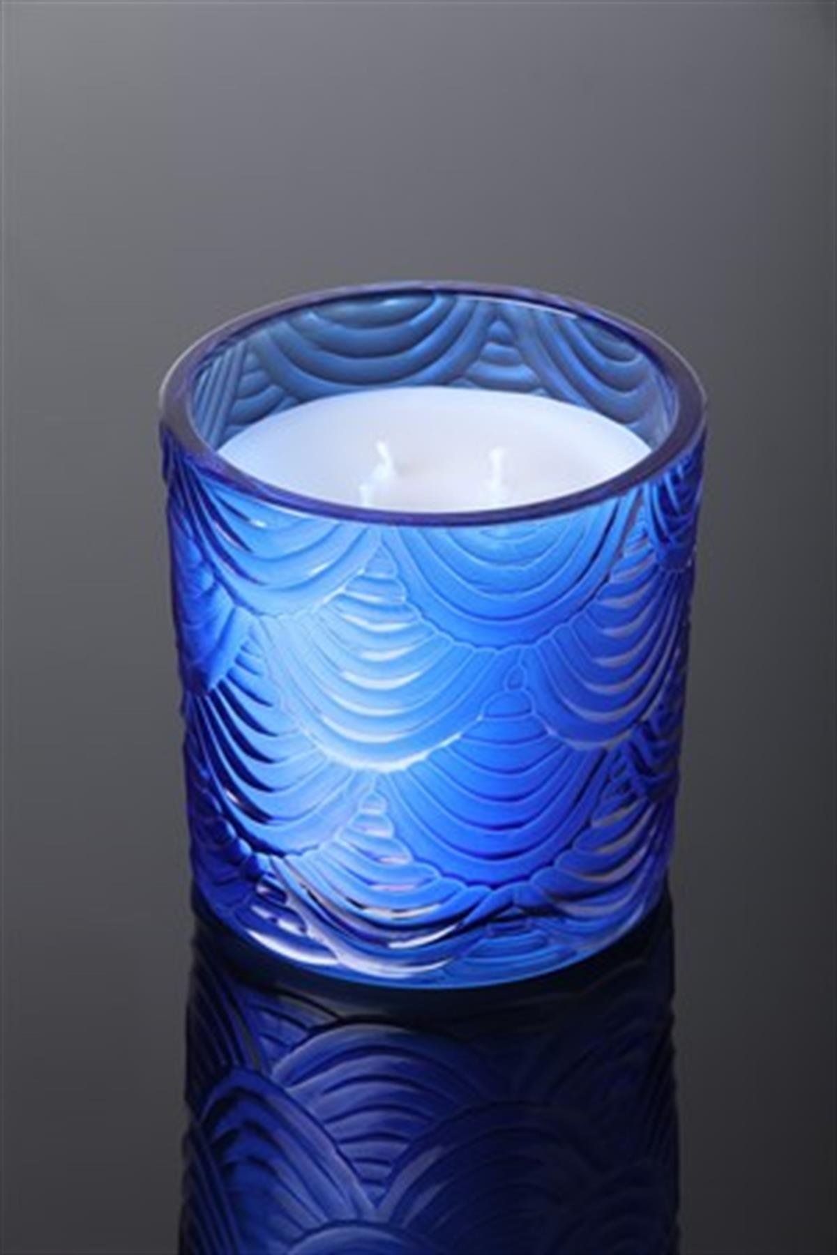 MarjhaMarjha Sophia serisi Mavi Büyük Boy Mum Perde Desen