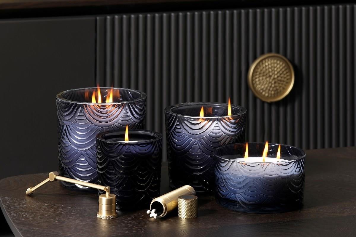 MarjhaMarjha Sophia serisi Siyah Geniş Mum Perde Desen