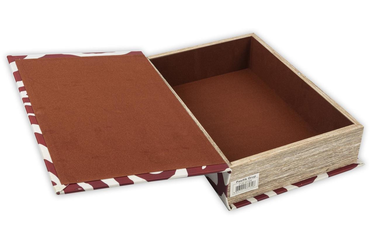 MIKASA-P126.331306-Bordo Kitap Kutu 30x21x7cm