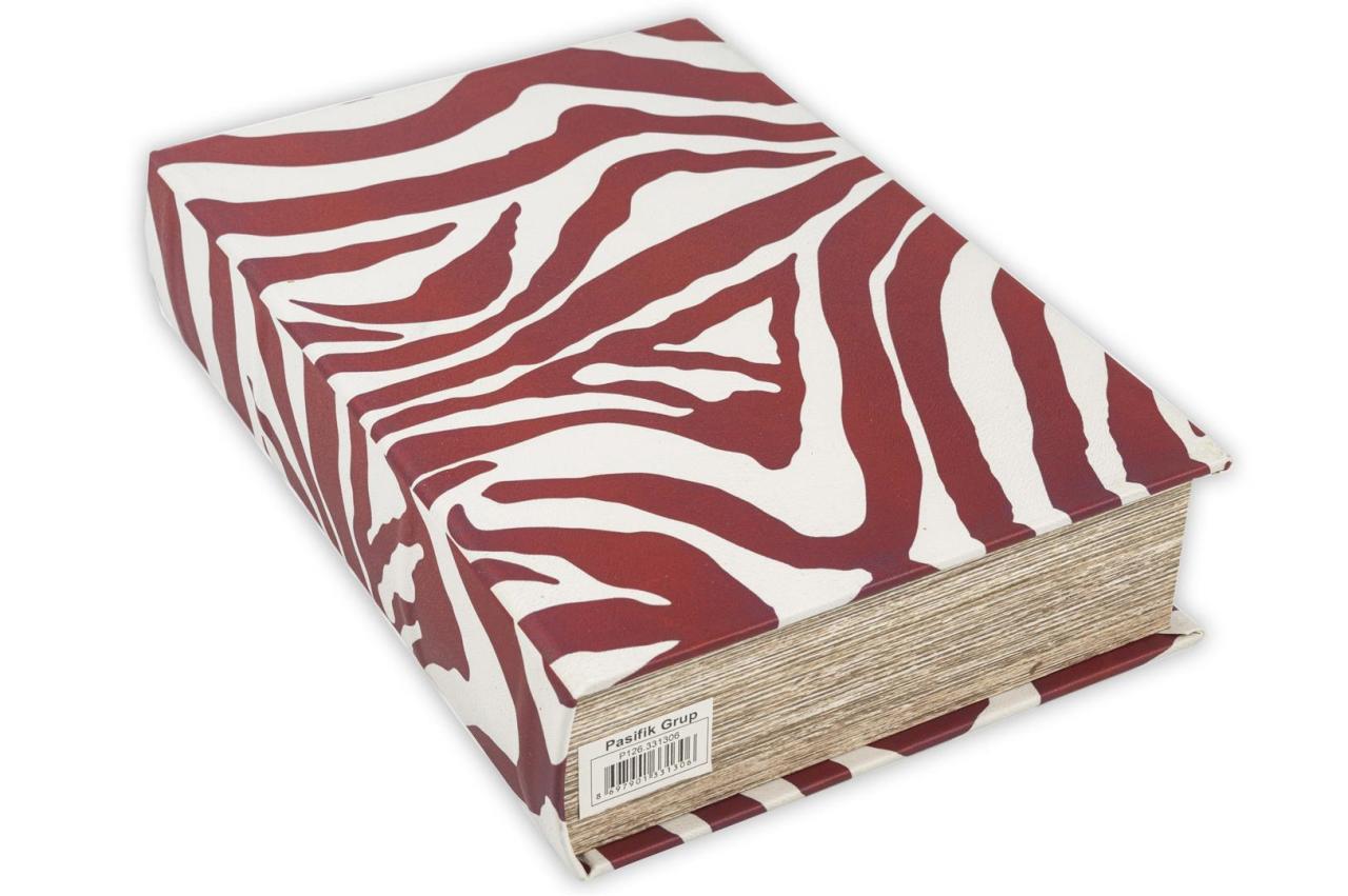 MIKASA-P126.331306-Bordo Kitap Kutu 30x21x7cm