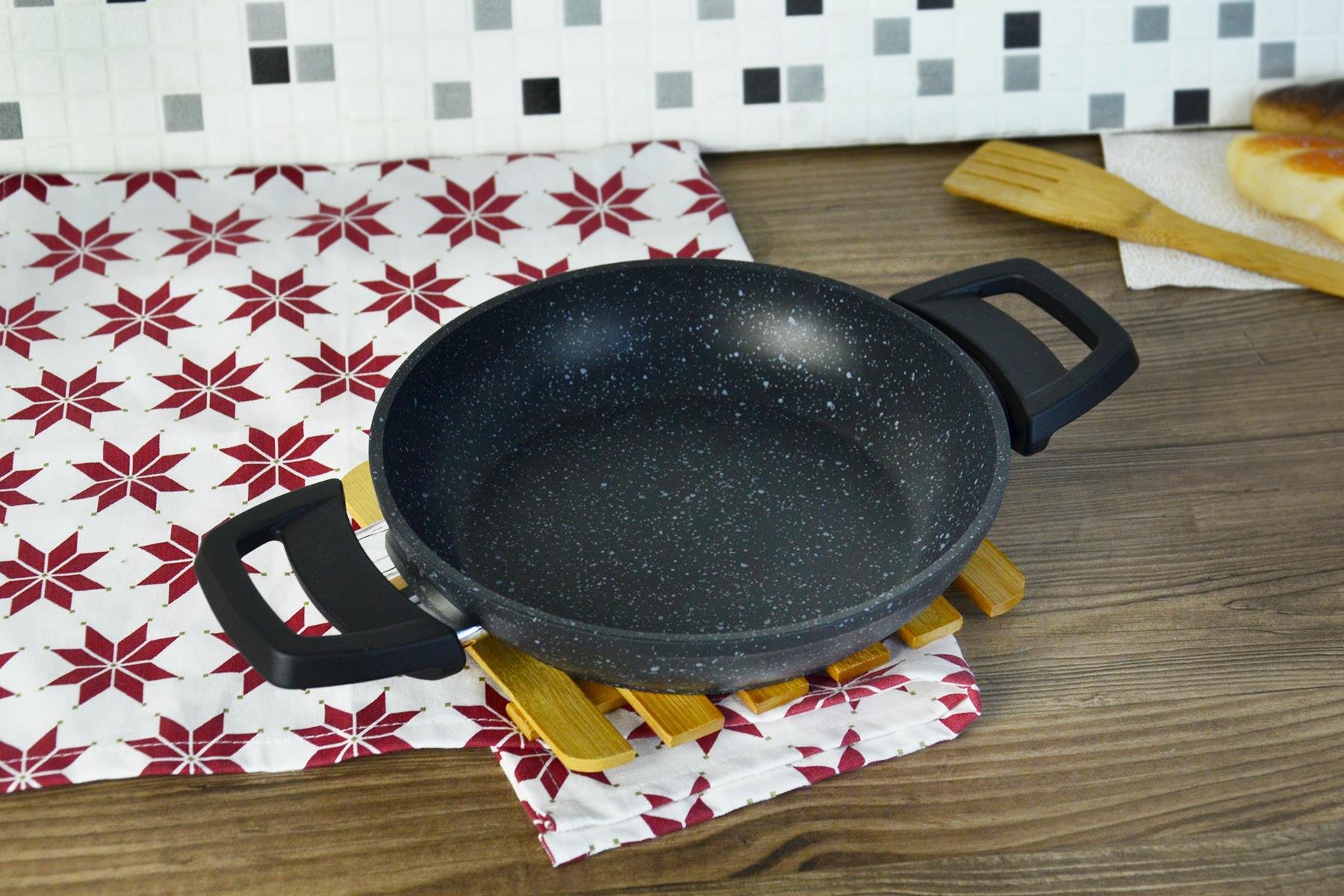 PaçiPaçi 20cm Mat Siyah Granit Sahan | Karabaş Home
