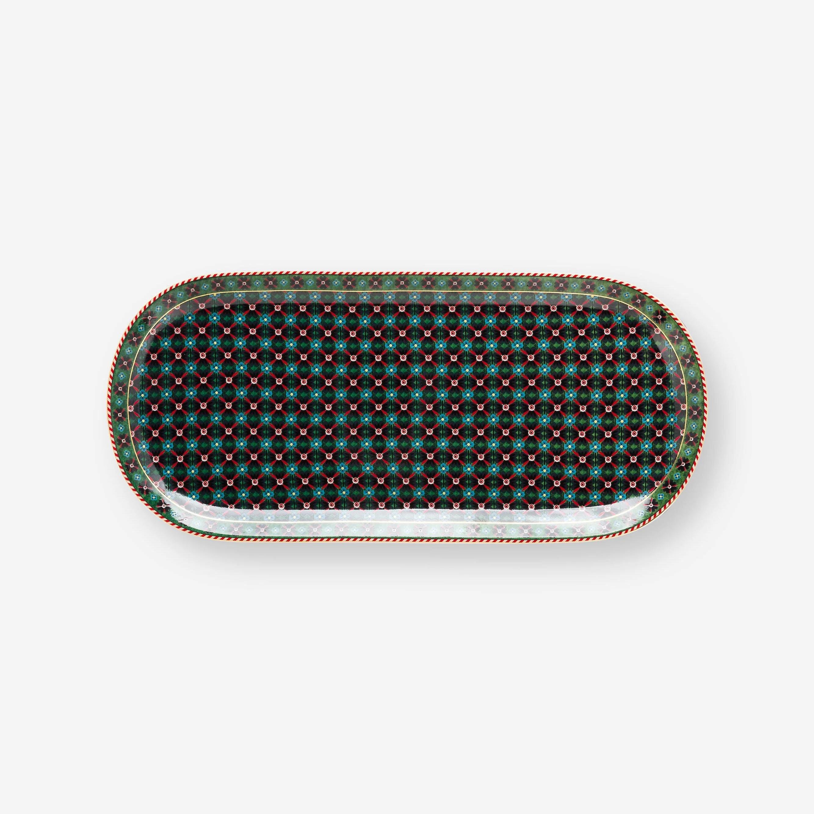 Pip StudioPip Studio Berry Blues Yeşil Oval Kek Servis Tabağı 33 cm | Karabaş Home
