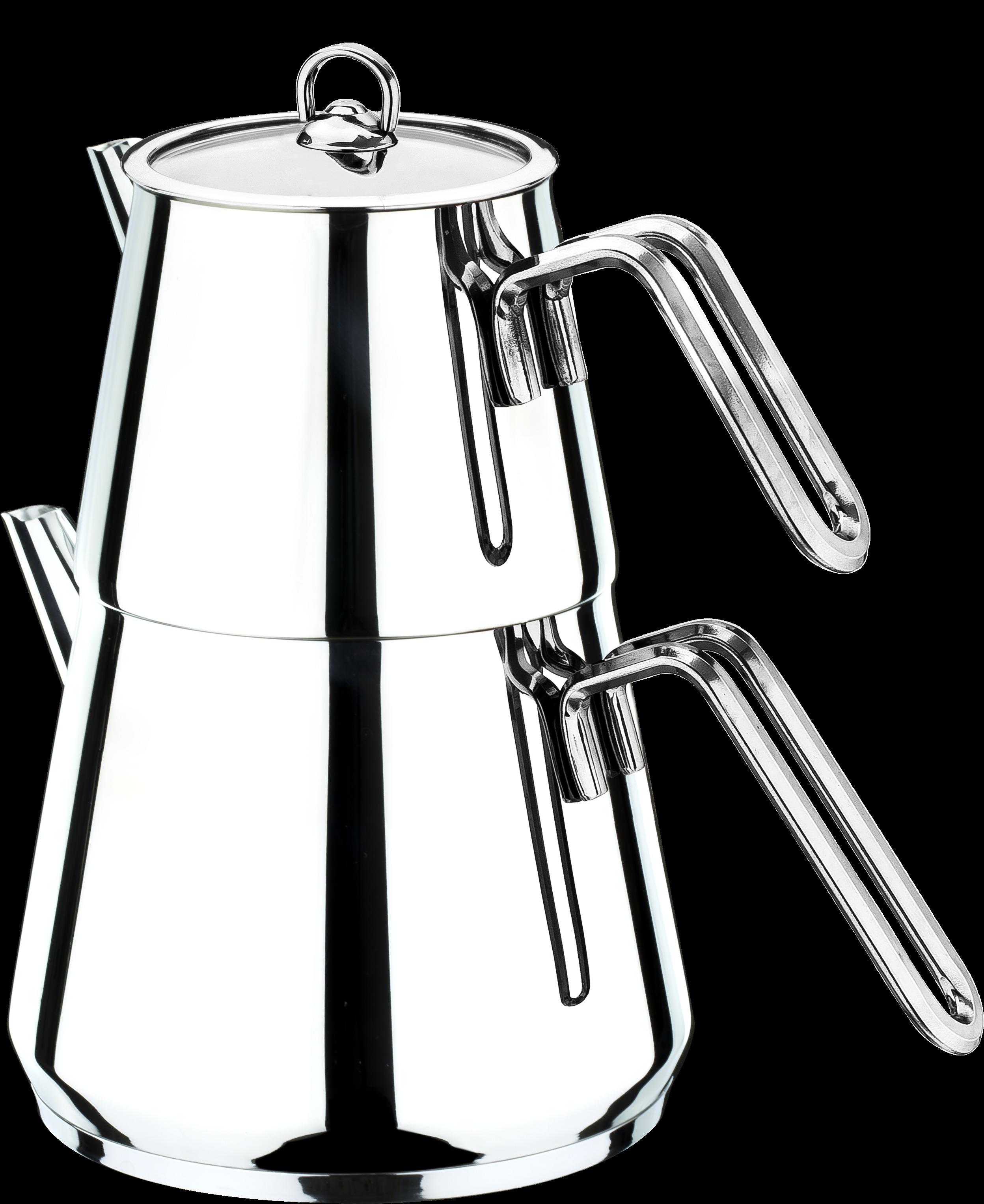 AkdenizPiramit Elit Orta Metal Kulplu  Çaydanlık | Karabaş Home