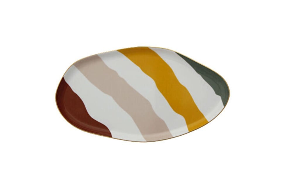 Porland Abstract Kayık Tabak 27 Cm