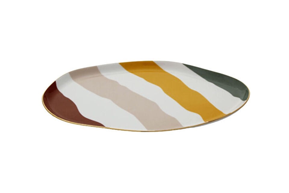 Porland Abstract Kayık Tabak 27 Cm
