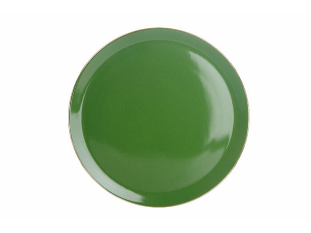 Porland Morocco Yeşil Düz Tabak 32cm