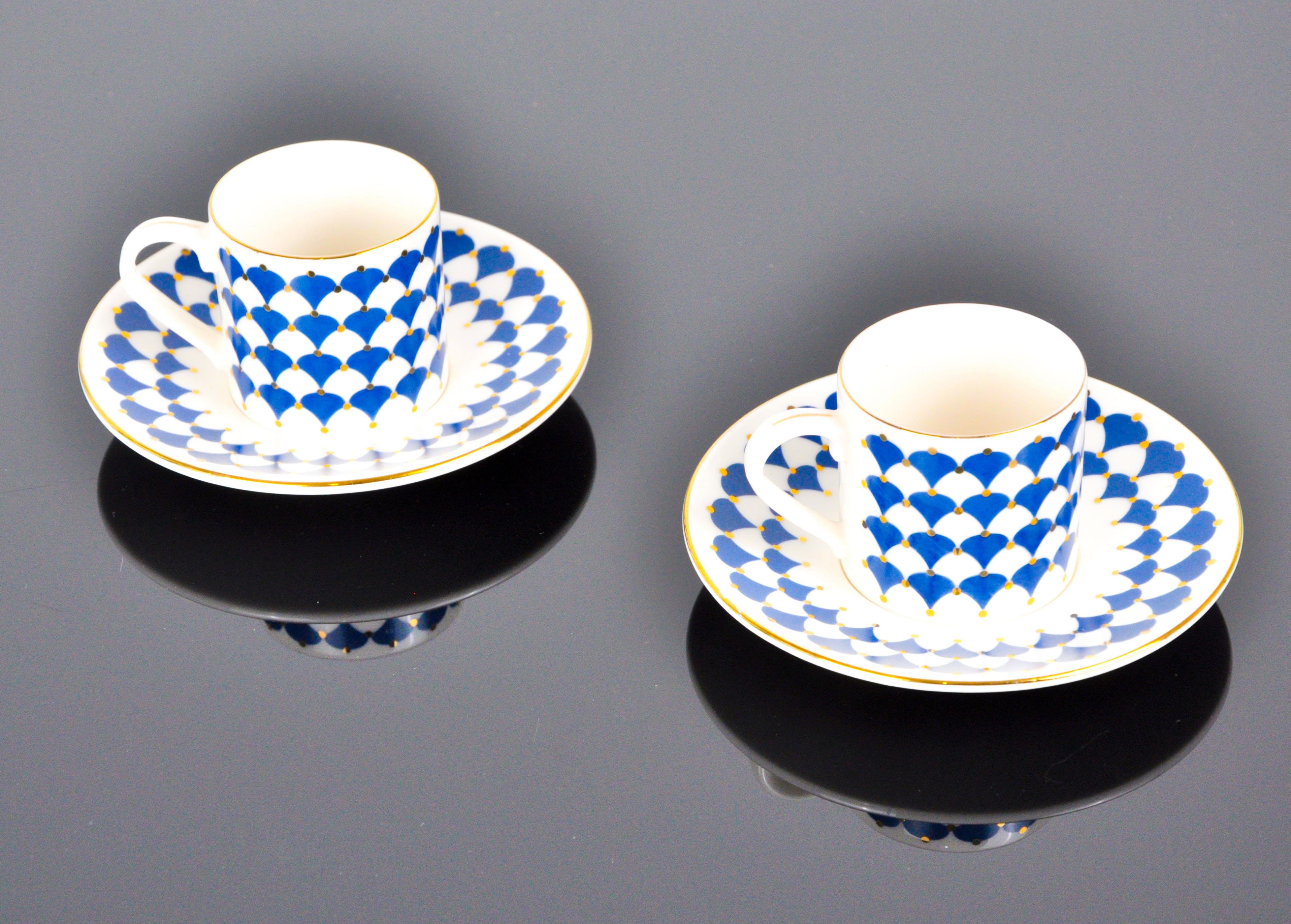 PorserPorser Peyda Koyu Mavi Kahve Fincan Takımı 2 Kişilik 4 Parça | Karabaş Home
