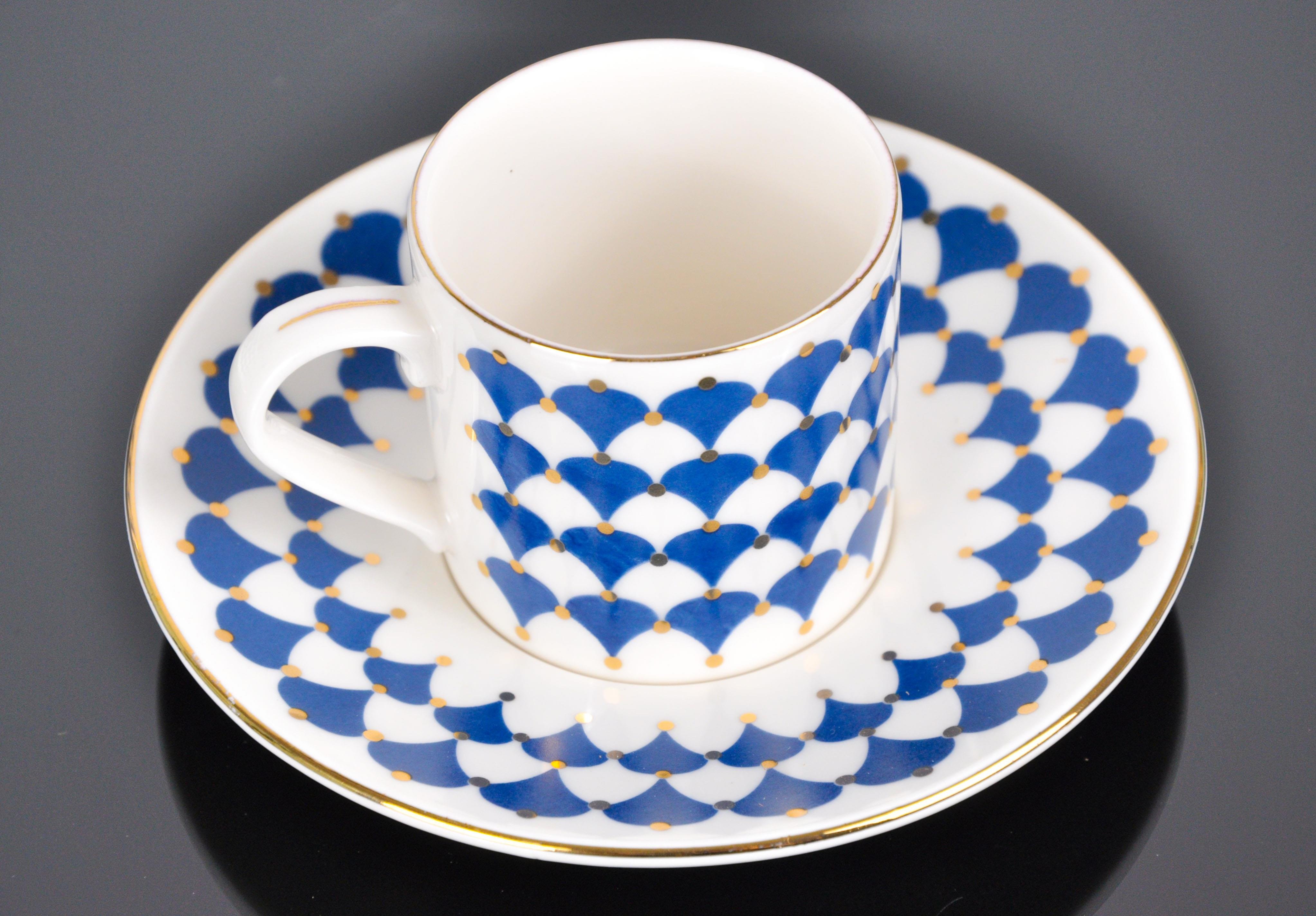 PorserPorser Peyda Koyu Mavi Kahve Fincan Takımı 2 Kişilik 4 Parça | Karabaş Home
