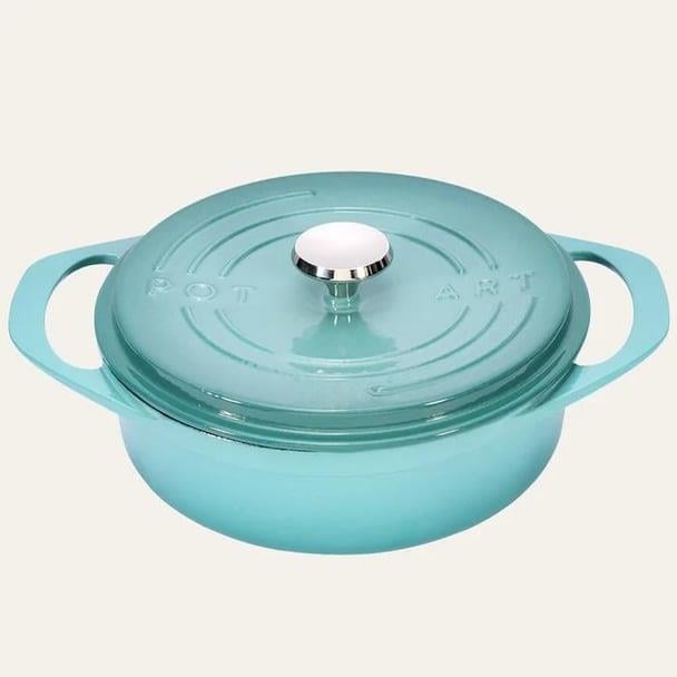 Pot ArtPotart 26cm Yuvarlak Sığ Tencere Degrade Turkuaz | Karabaş Home
