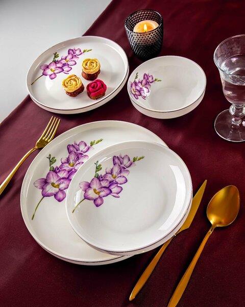 Roy KingRoy King Purple Flower 24 Parça Yemek Takımı | Karabaş Home
