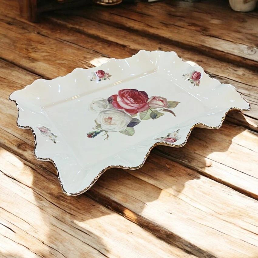 Roy KingRoy King Rose Dikdörtgen Sunum Tabak 31cm | Karabaş Home