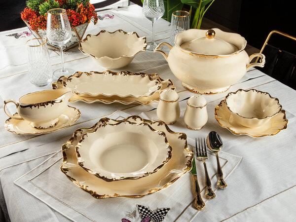 Roy KingRoy King Royal 60 Parça Gold Yemek Takımı | Karabaş Home
