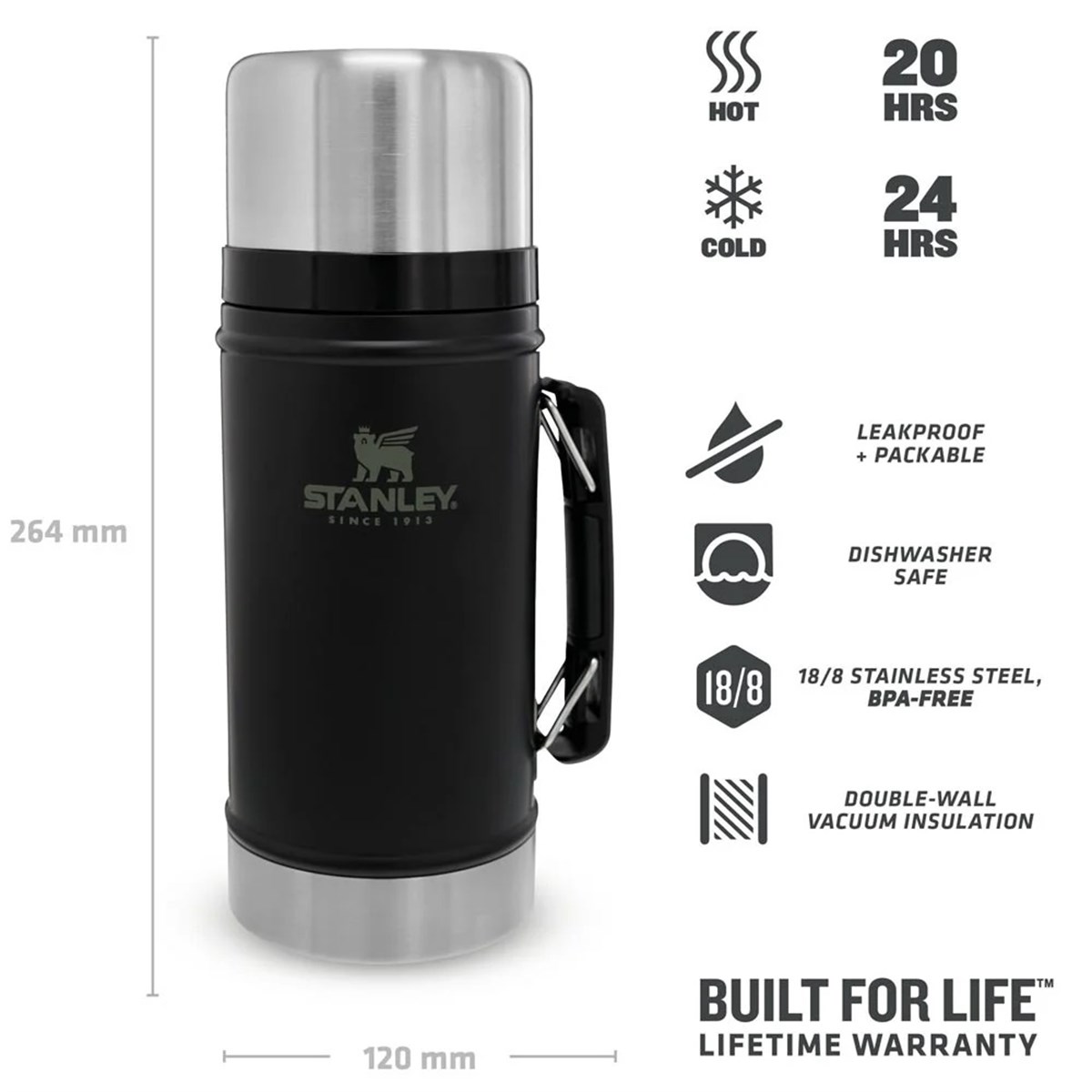 STANLEYSTAN 1.0QT CLASSIC VAC FJ M.BLACK -EU