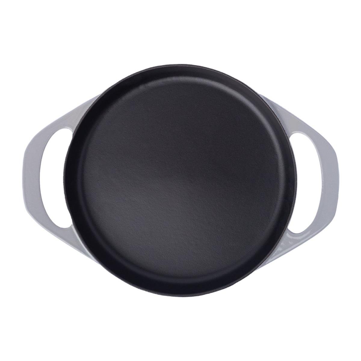 SÜRELPotart 22cm Yuvarlak Sahan Parlak Gri