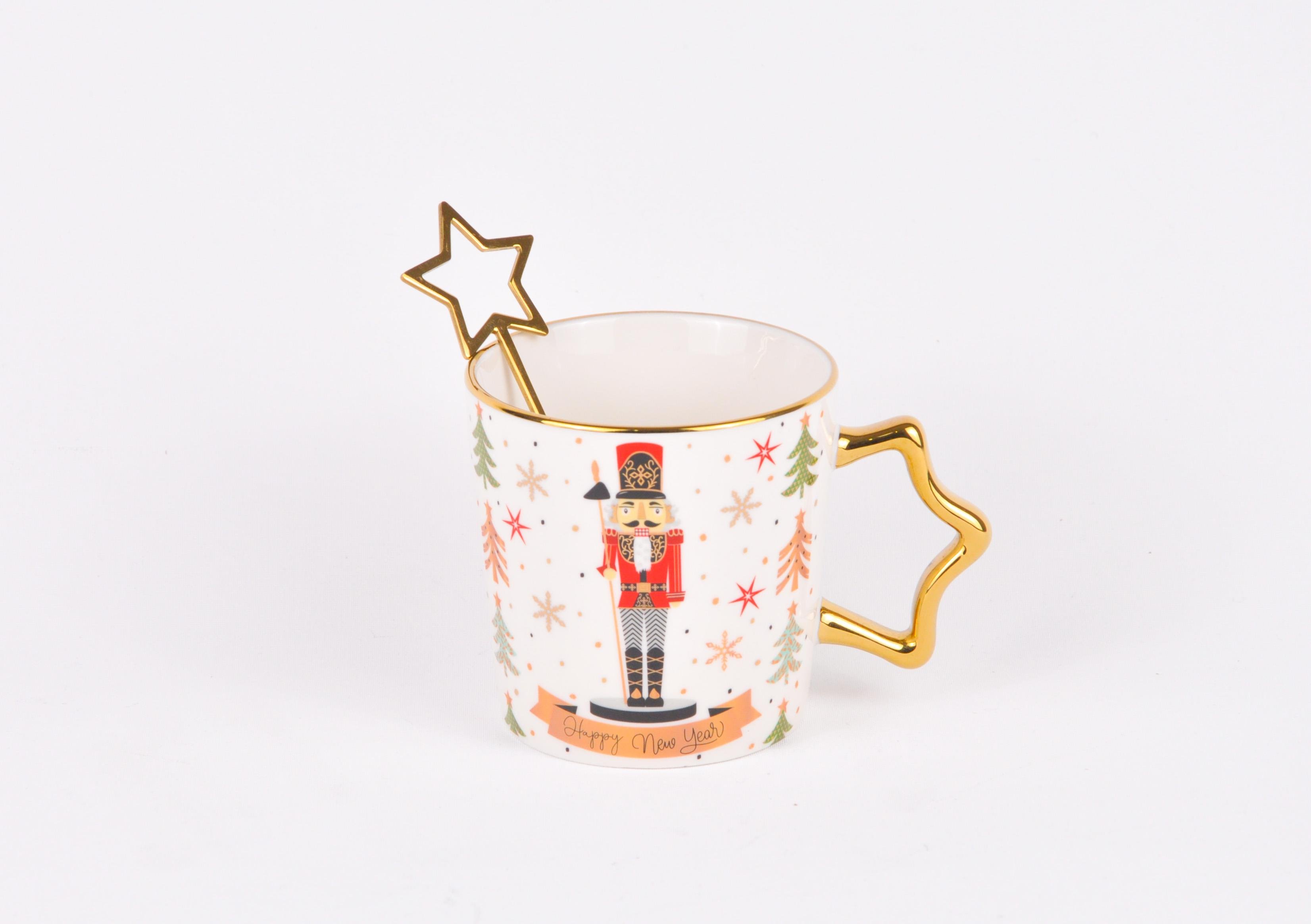 TohanaTohana Altın Kaşıklı Yeni Yıl Porselen Kupa-Kurşun Asker 1 | Karabaş Home
