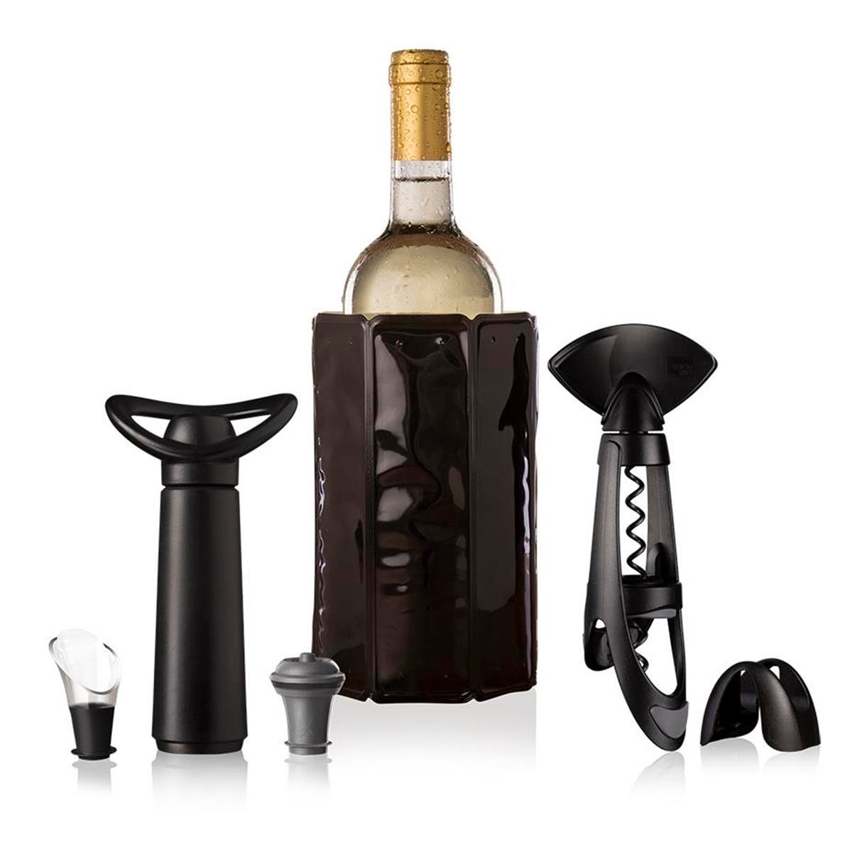 Vacu Vin-3890360-Vacu Vin Şarap Seti, Orijinal Plus (6 Parça), Kutulu