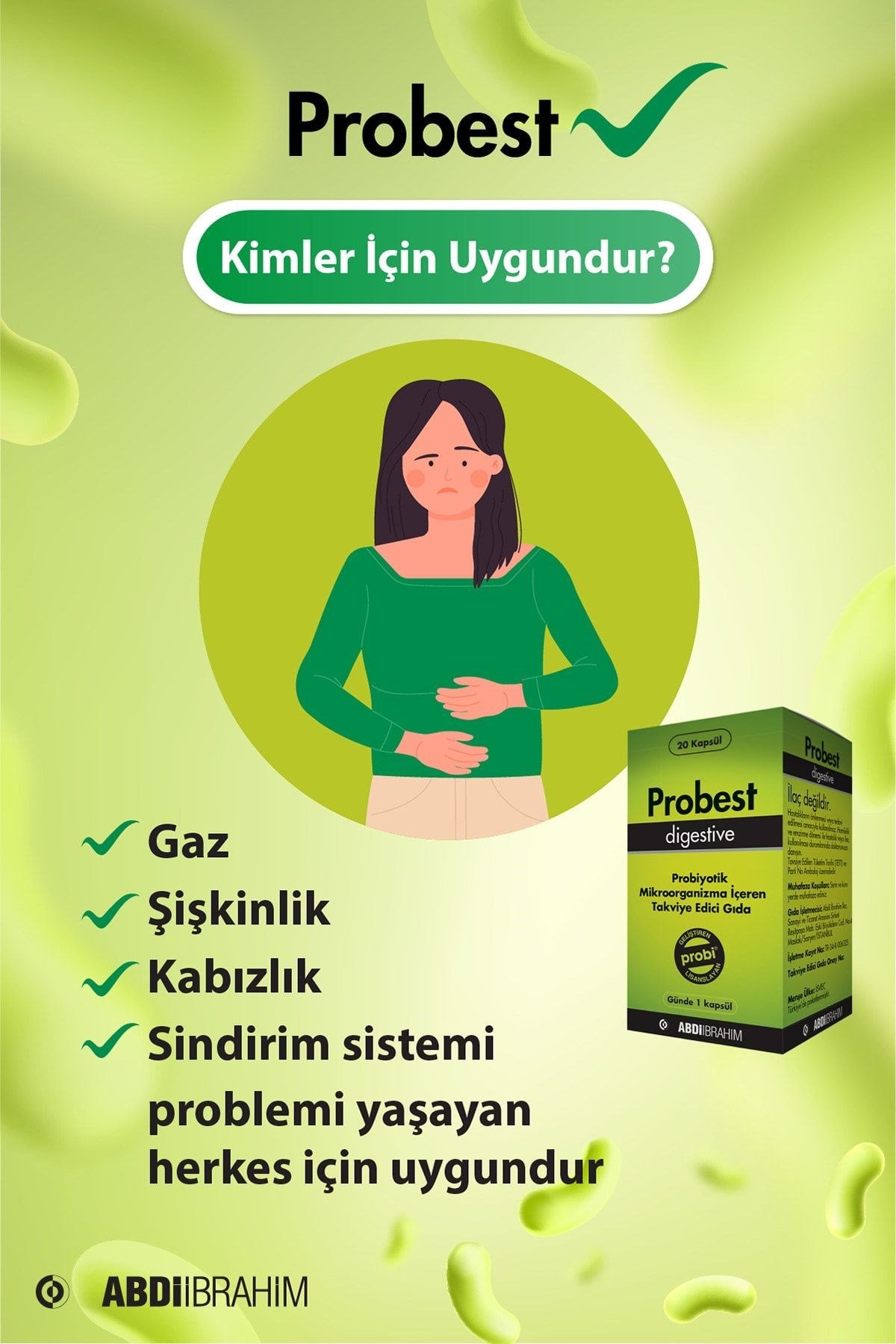 ABDİ İBRAHİMVİTAMİN-MİNERALLERProbest Digestive Probiyotik 20 Kapsül