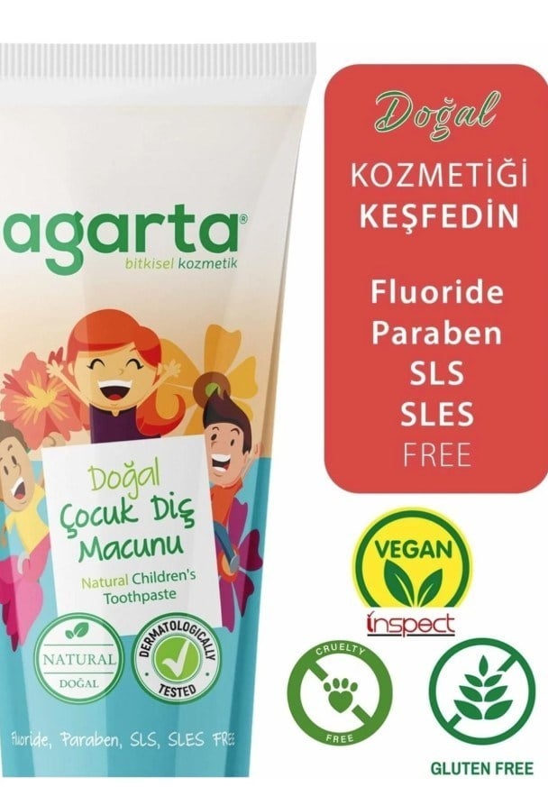 AGARTADİŞ MACUNLARIAgarta Doğal Çocuk Çilekli Diş Macunu 75 ml