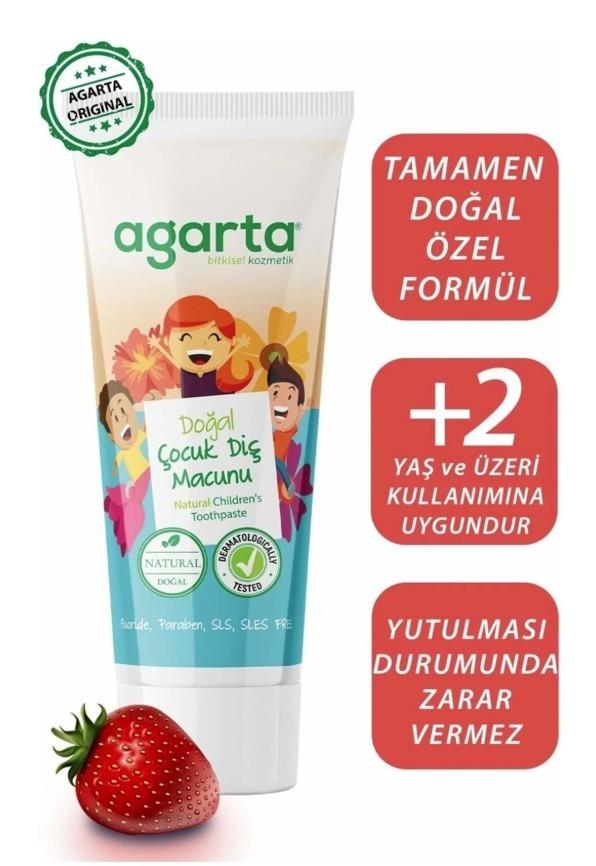 AGARTADİŞ MACUNLARIAgarta Doğal Çocuk Çilekli Diş Macunu 75 ml