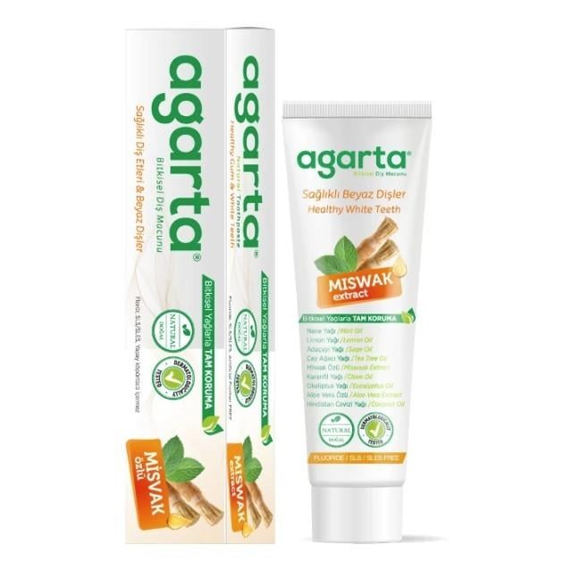 AGARTADİŞ MACUNLARIAgarta Doğal Misvak Özlü Diş Macunu 100 ml