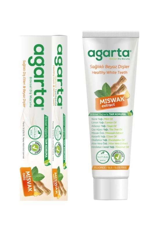 AGARTADİŞ MACUNLARIAgarta Doğal Misvak Özlü Diş Macunu 100 ml