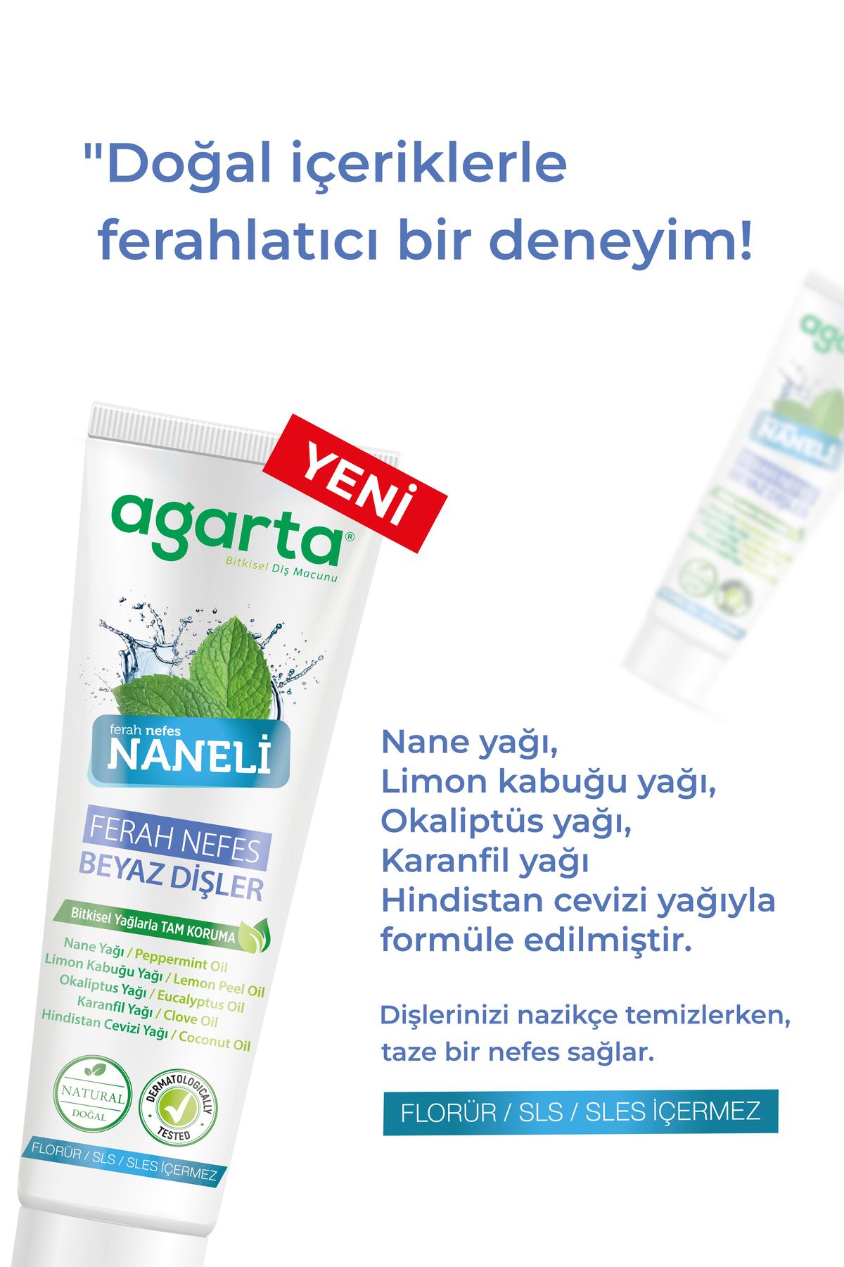 AGARTADİŞ MACUNLARIAgarta Doğal Naneli Diş Macunu 100 ml