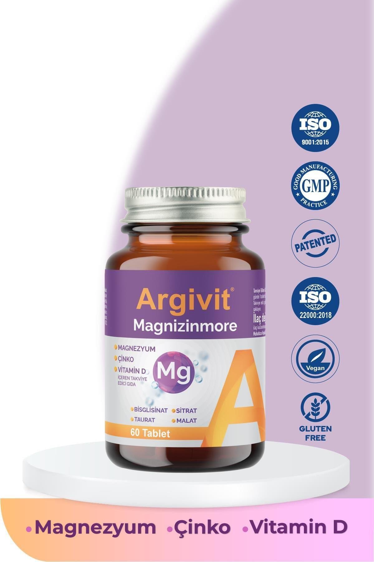 ARGIVITVİTAMİN-MİNERALLERArgivit Magnizinmore 60 Tablet