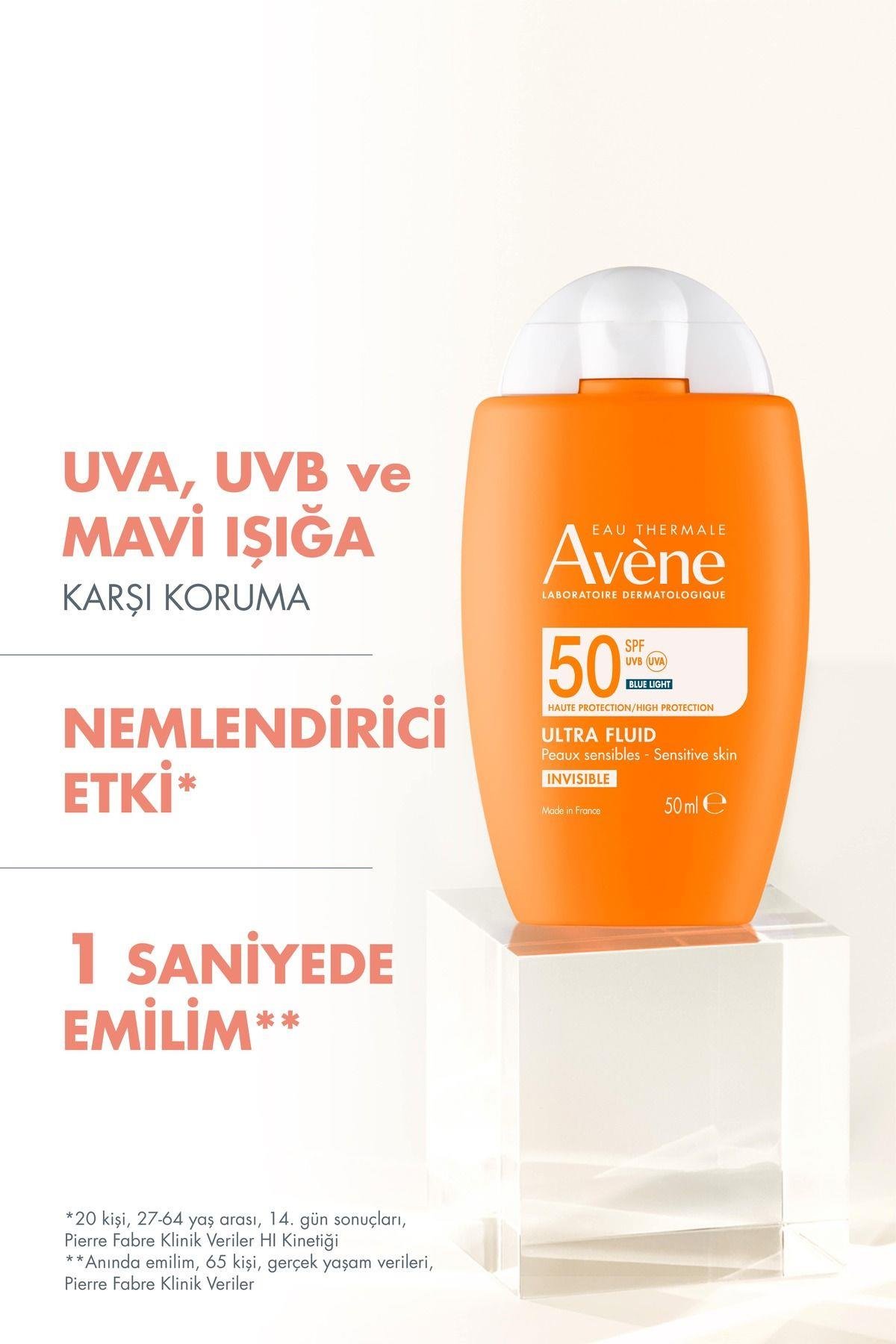 AVENEGÜNEŞ ÜRÜNLERİAvene Ultra Fluid SPF50+ Normal ve Karma Ciltler İçin Ultra Hafif Güneş Kremi 50 ml