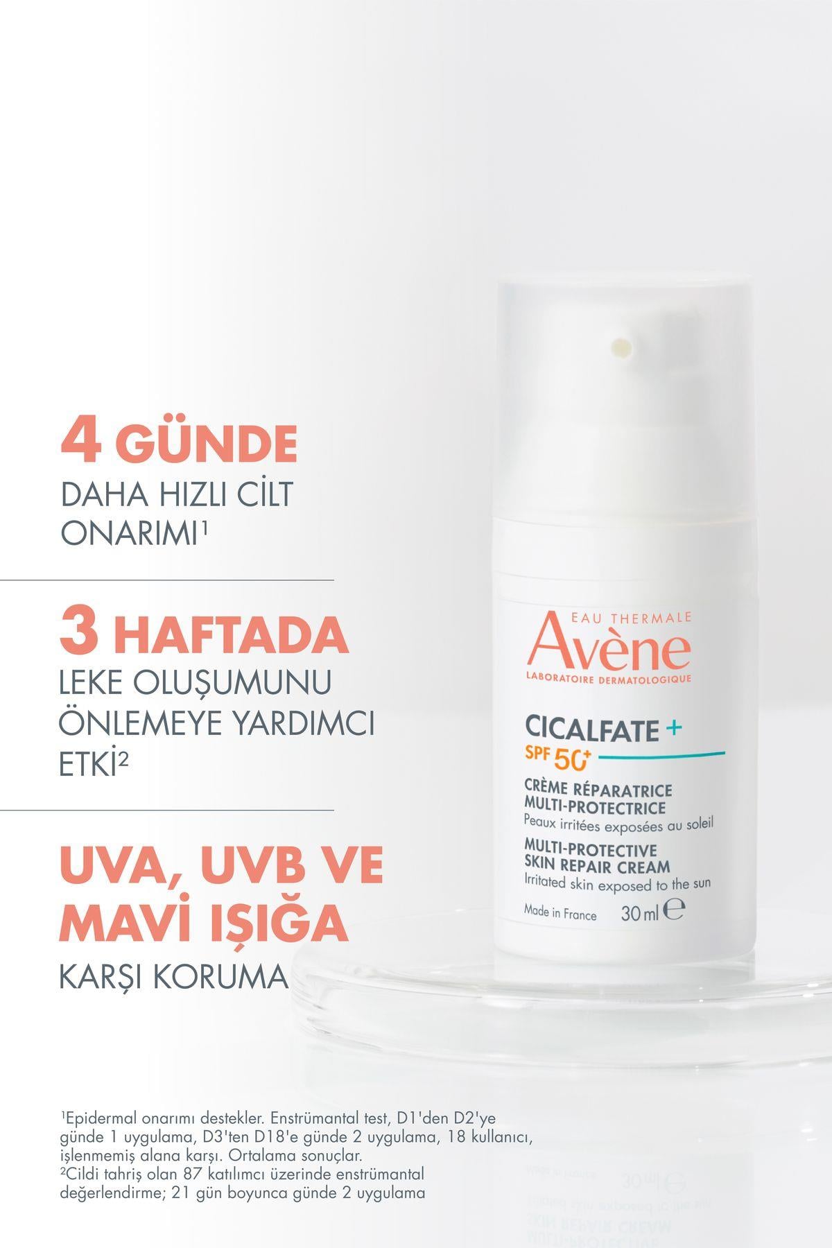 AVENEYÜZ GÜNEŞ ÜRÜNLERİAvene Cicalfate+ Multi Protectice Skin Repair Cream SPF50+ Yüksek Korumalı Cilt Onarıcı Bakım Kremi 30 ml