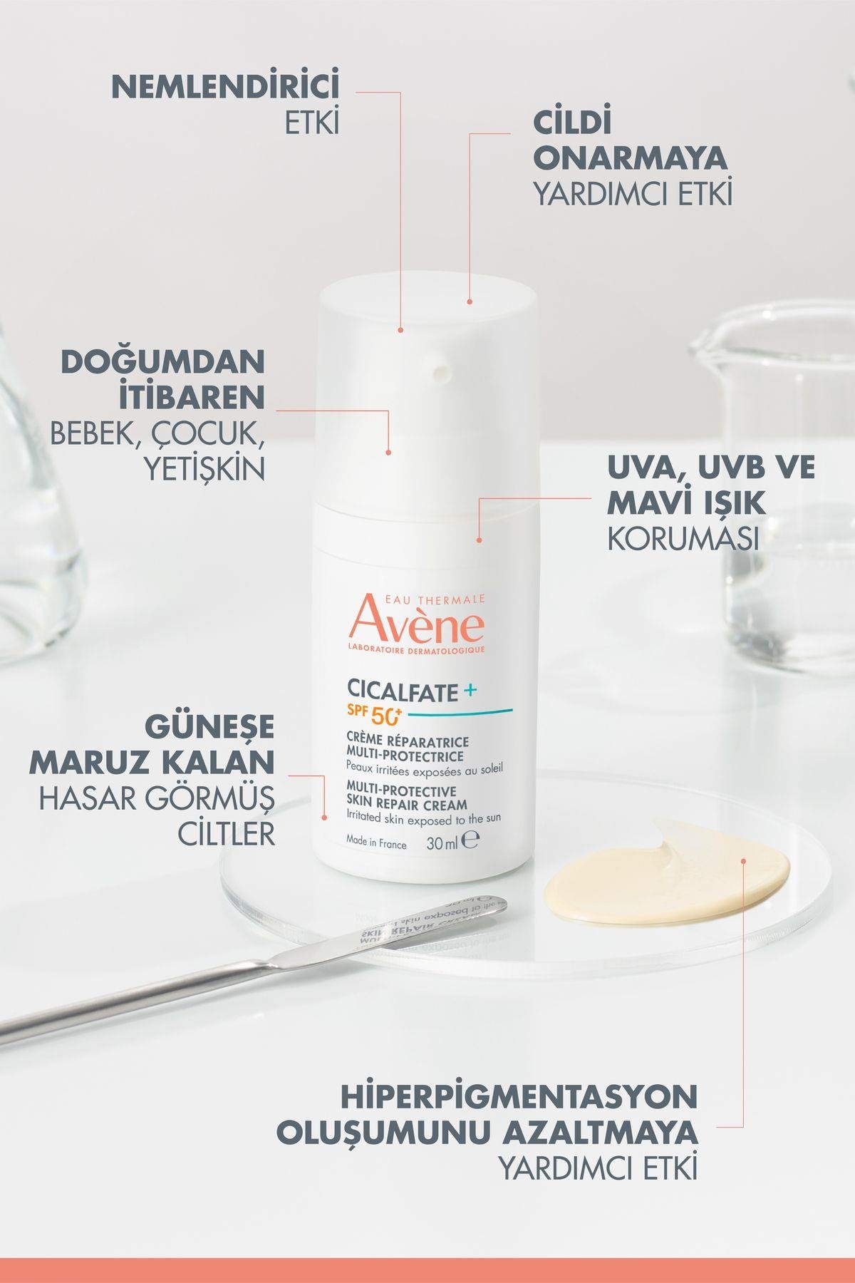 AVENEYÜZ GÜNEŞ ÜRÜNLERİAvene Cicalfate+ Multi Protectice Skin Repair Cream SPF50+ Yüksek Korumalı Cilt Onarıcı Bakım Kremi 30 ml