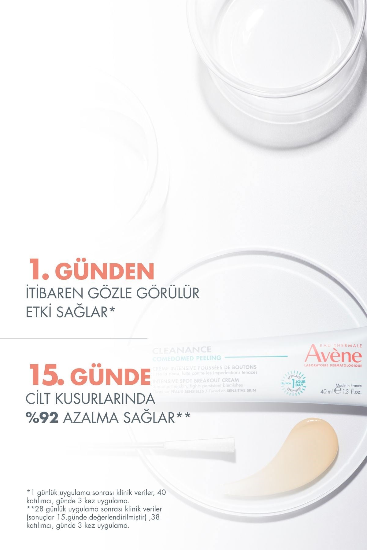 AVENEYÜZ TEMİZLEYİCİLERAvene Cleanance Cilt Kusurları İçin Yoğun Etkili Peeling Krem 40 ml