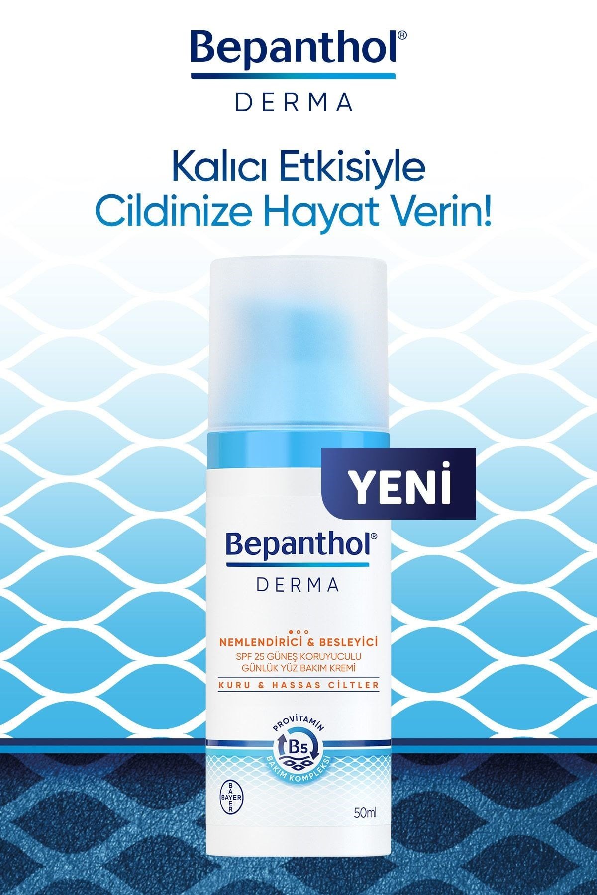 BAYERNEMLENDİRİCİLERBepanthol Derma Nemlendirici & Besleyici SPF25 Günlük Yüz Bakım Kremi 50 ml