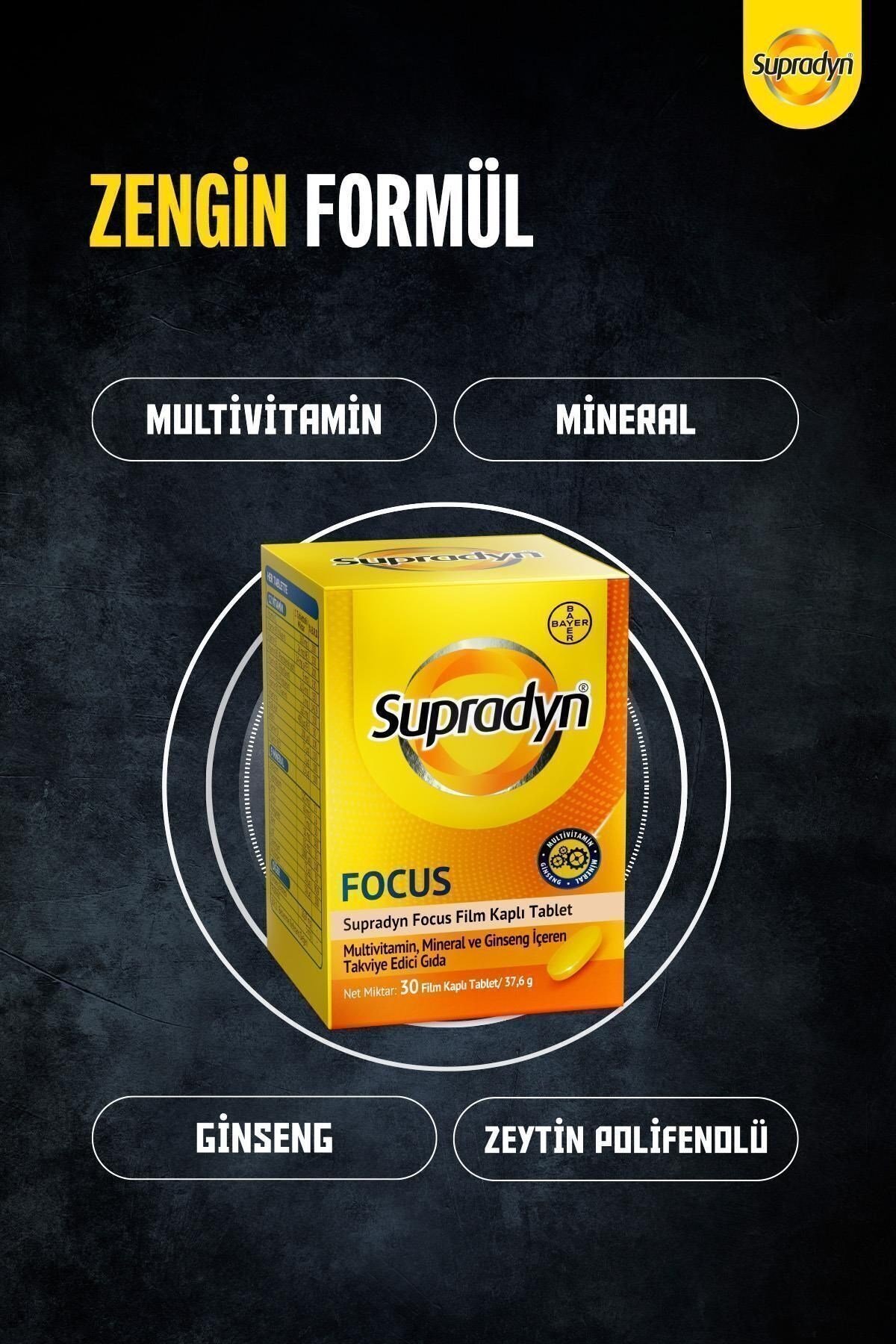 BAYERVİTAMİN-MİNERALLERSupradyn Energy Focus 30 Tablet