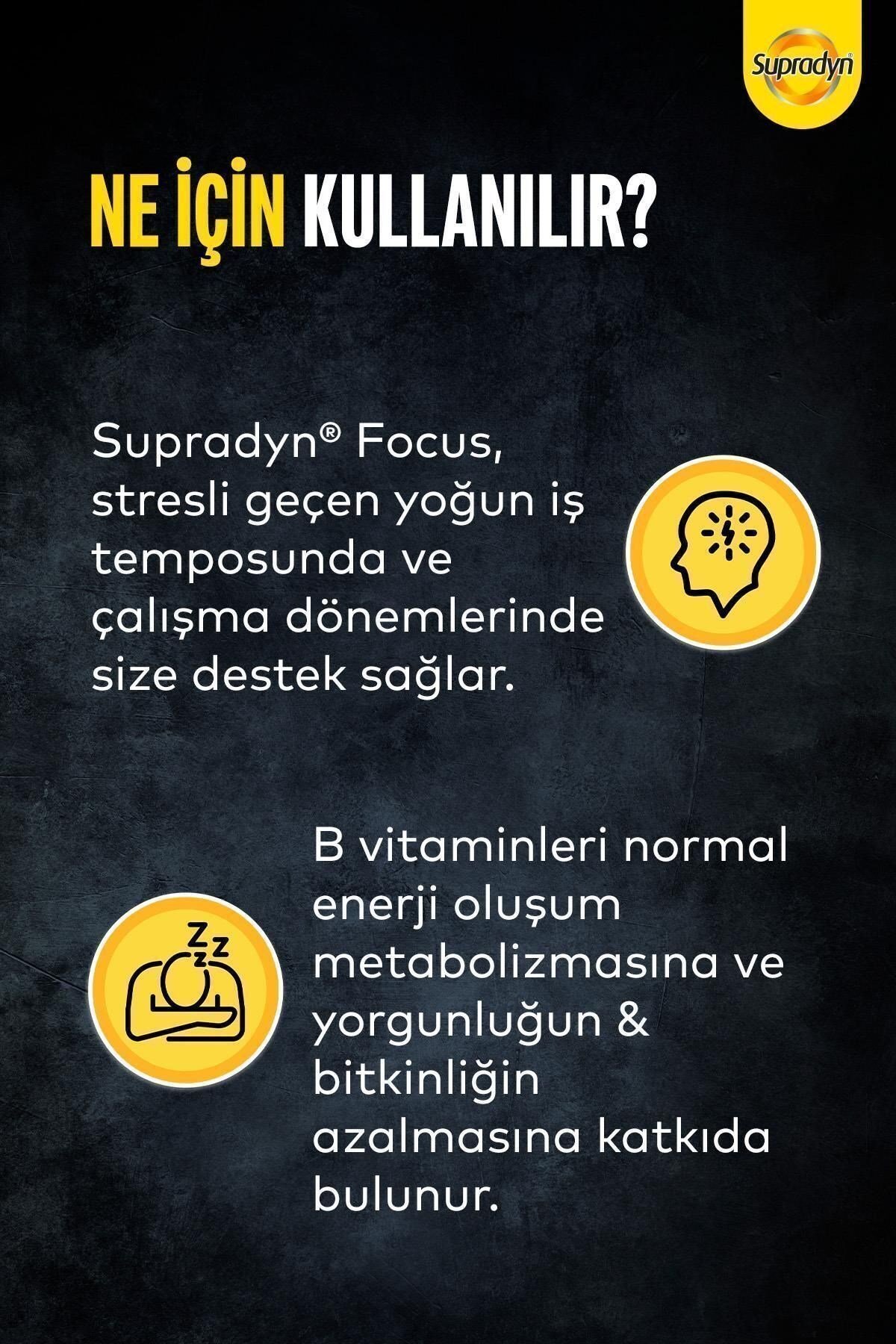 BAYERVİTAMİN-MİNERALLERSupradyn Energy Focus 30 Tablet