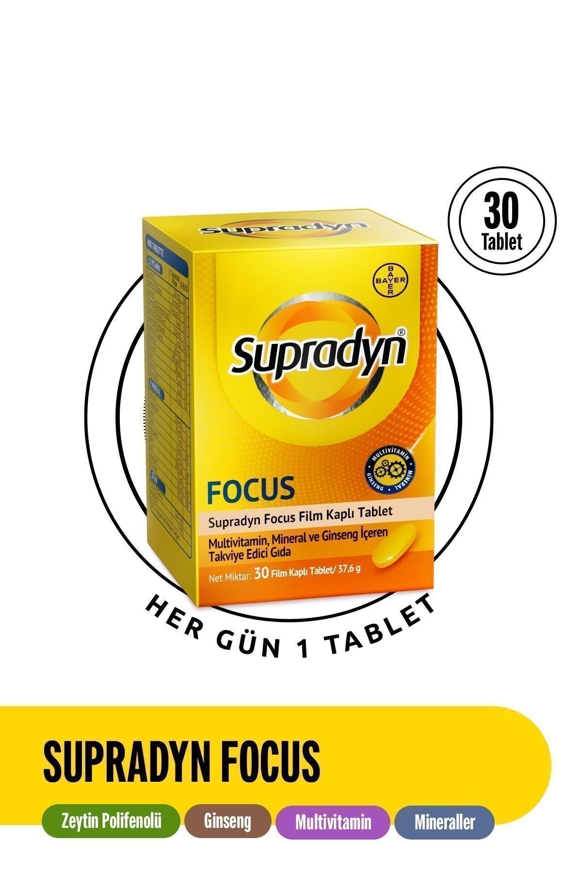 BAYERVİTAMİN-MİNERALLERSupradyn Energy Focus 30 Tablet