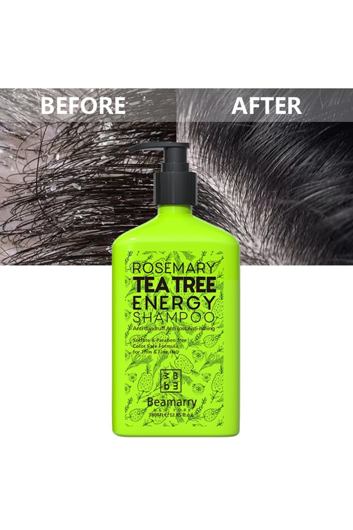 BeaMarryŞAMPUANLARBeamarry Rosemary Tea Tree Energy Shampoo 380 ml