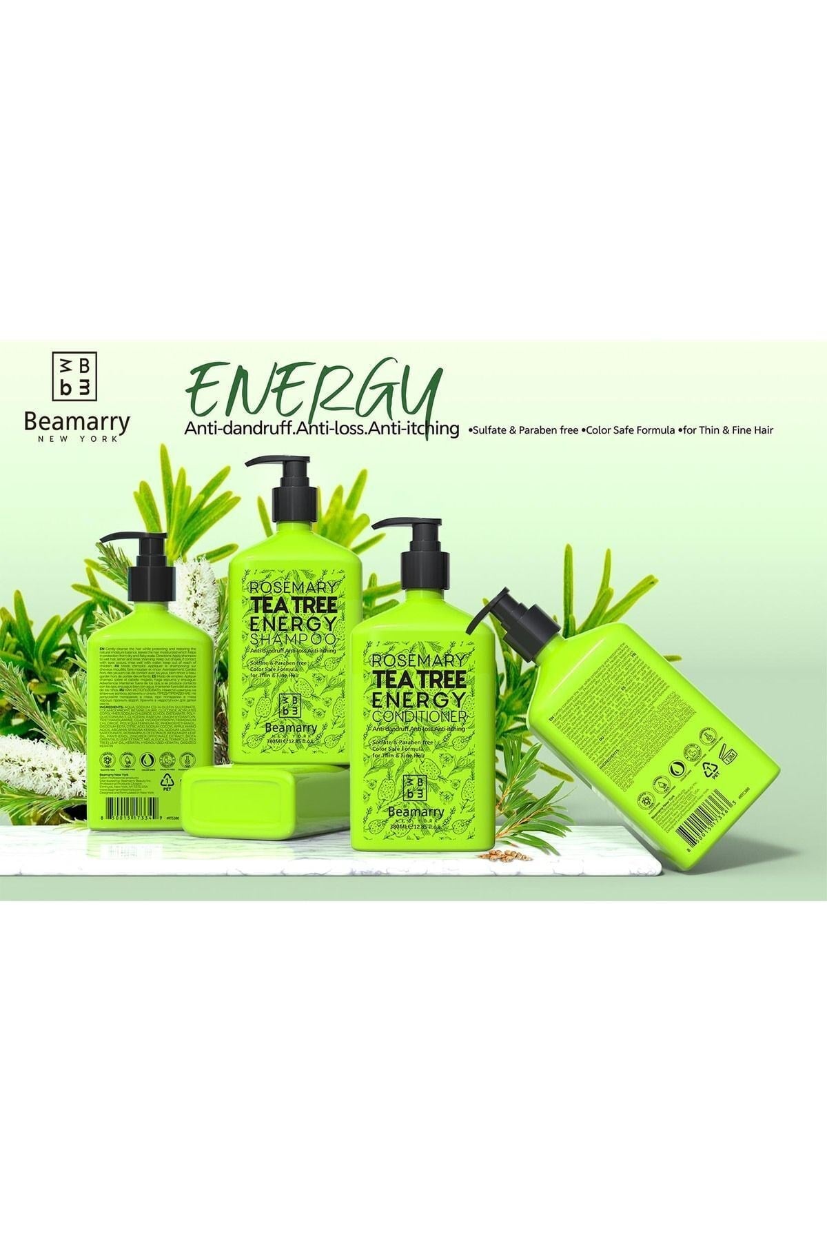 BeaMarryŞAMPUANLARBeamarry Rosemary Tea Tree Energy Conditioner 380 ml