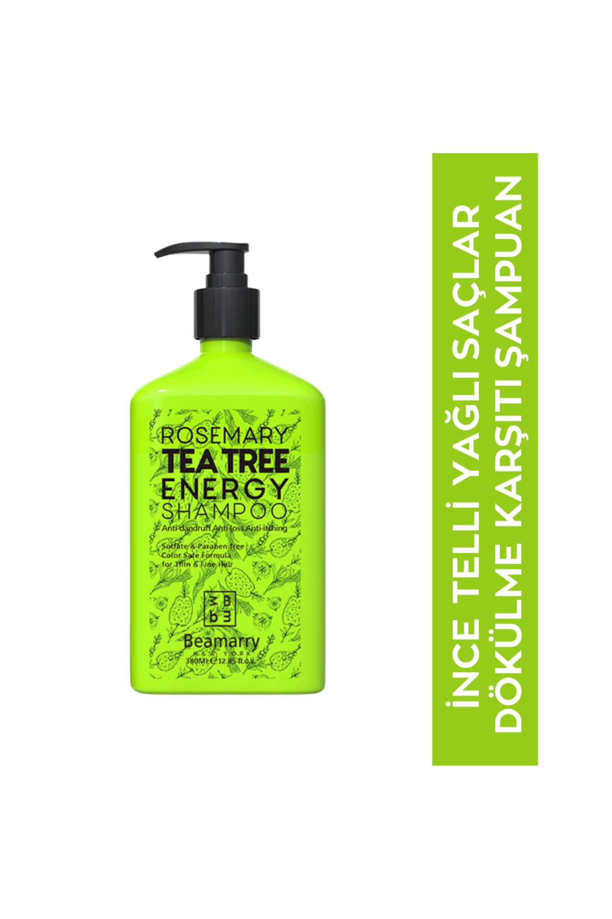 BeaMarryŞAMPUANLARBeamarry Rosemary Tea Tree Energy Shampoo 380 ml